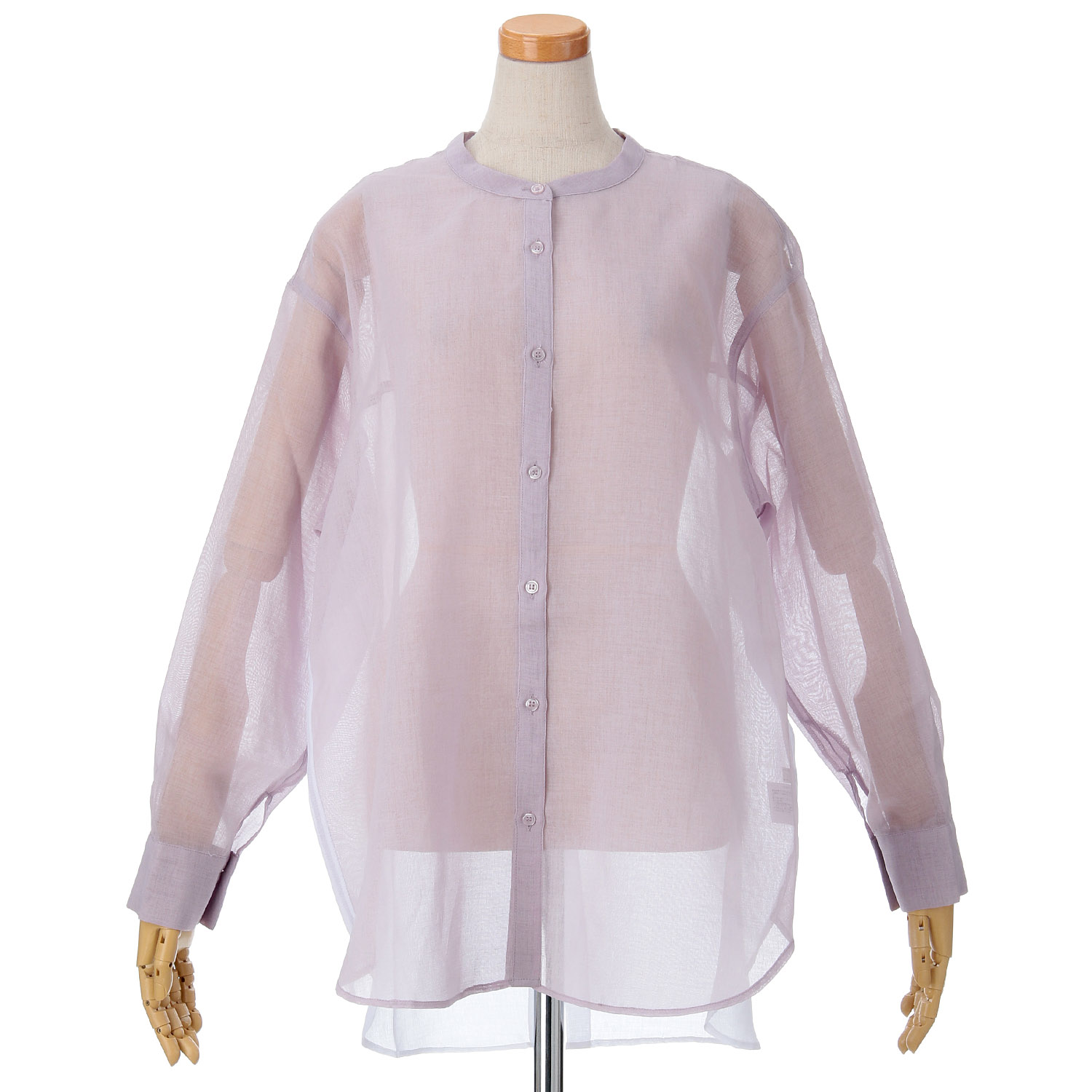 Emilyan シアーリネンライク切替ブラウス