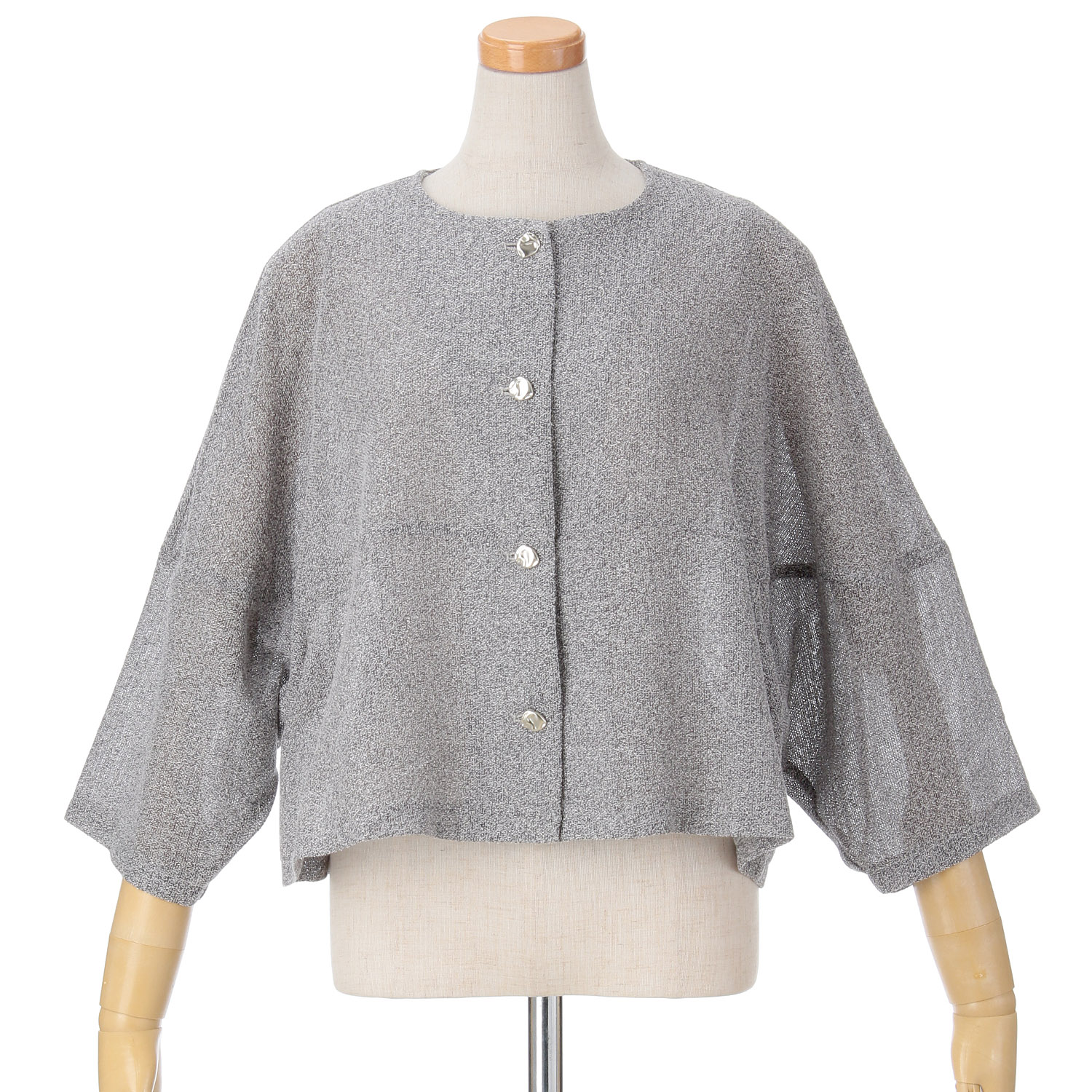 Emilyan ラメメッシュジャケット - 画像2