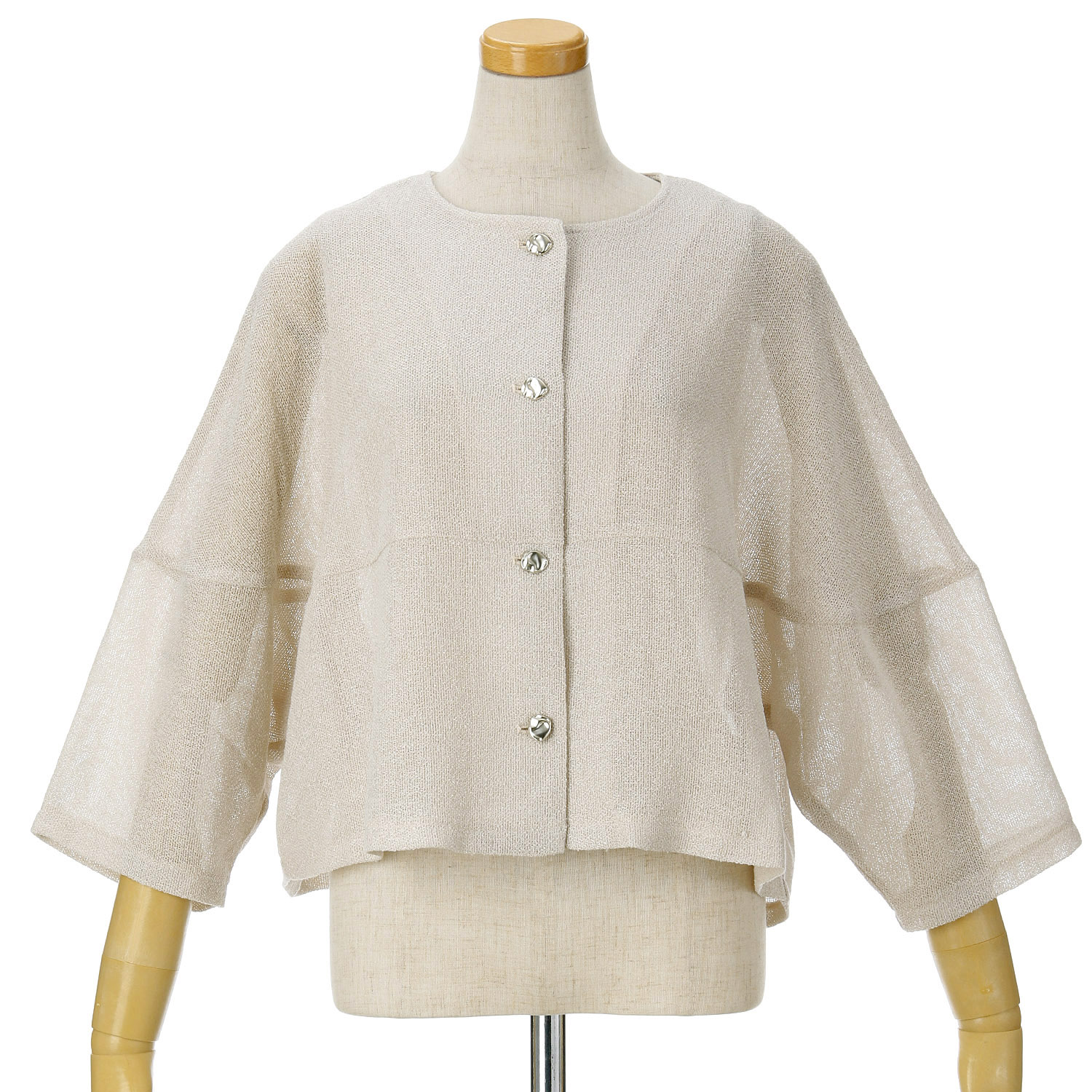 Emilyan ラメメッシュジャケット - 画像3