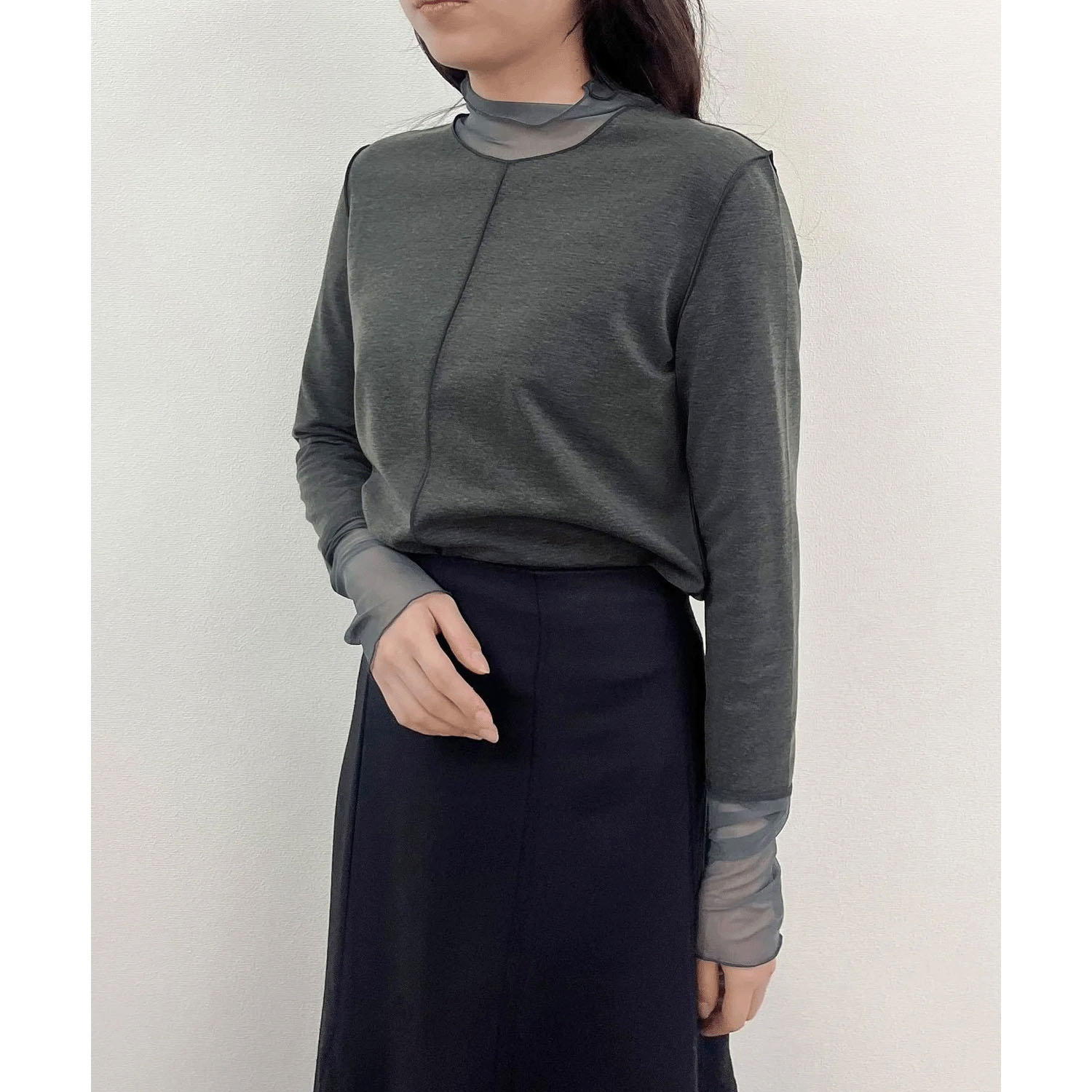 vingtrois  ソフトタッチシアーハイネック - 画像8