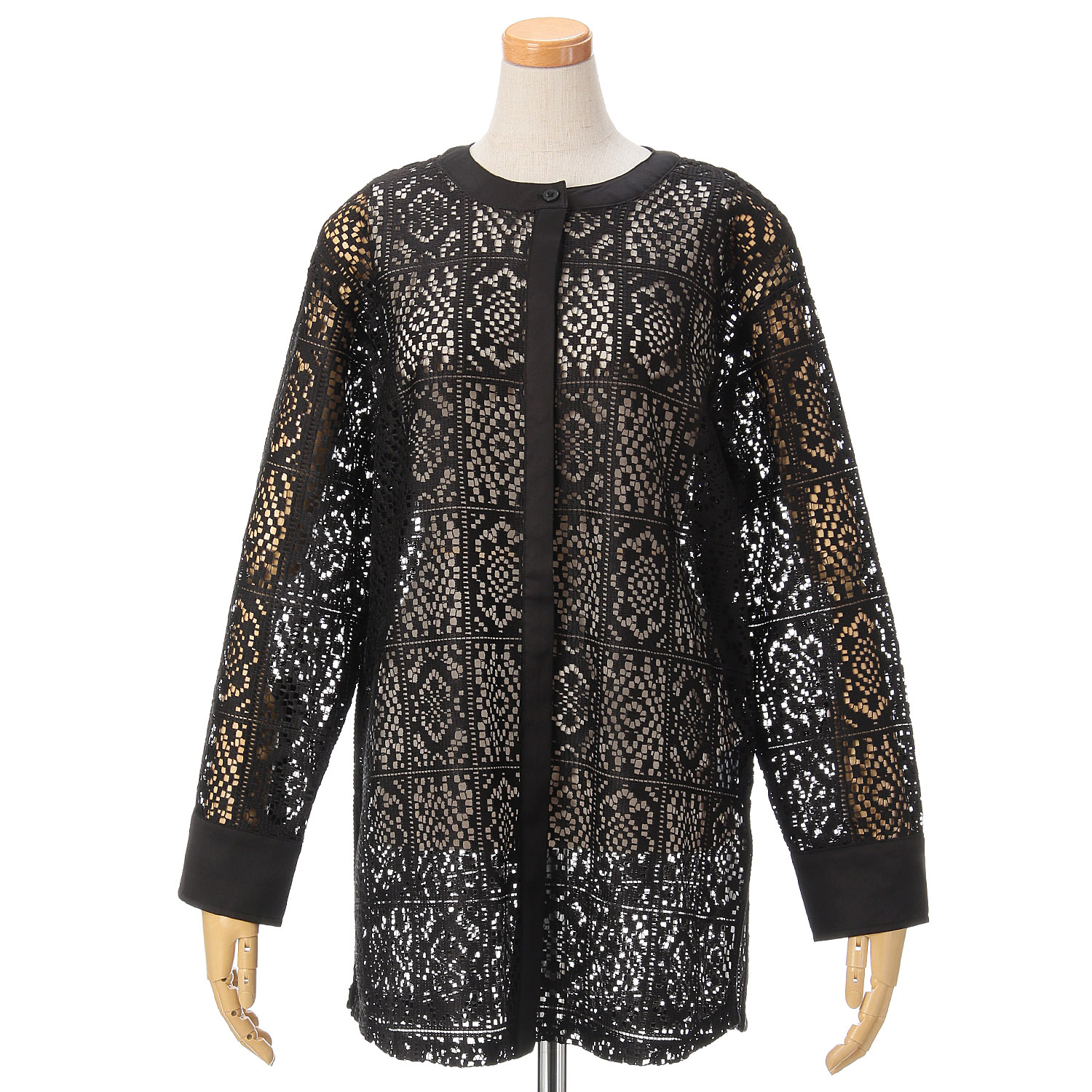 vingtrois スクエアレースシャツ - 画像10