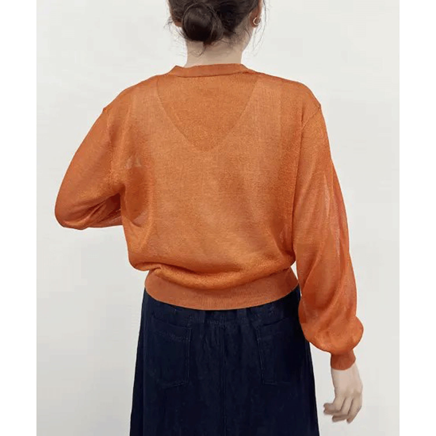 vingtrois Vネックシアーカーデ - 画像6