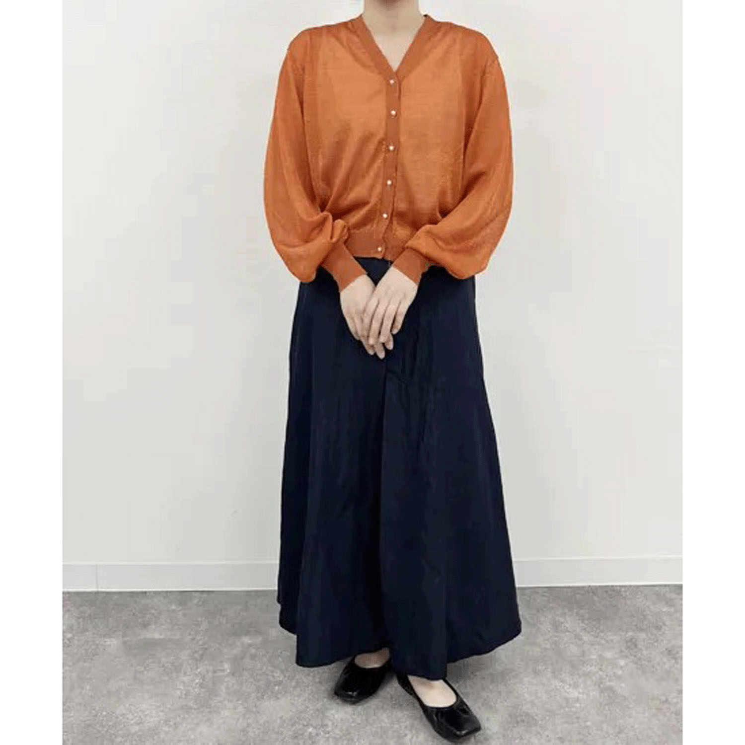 vingtrois Vネックシアーカーデ - 画像8