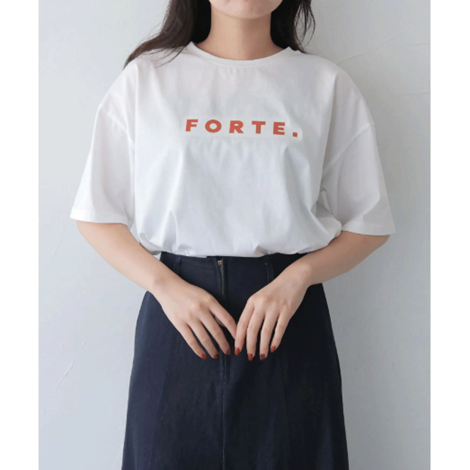 【Insta Live】vingtrois ドライタッチコットンフォントTシャツ - 画像7