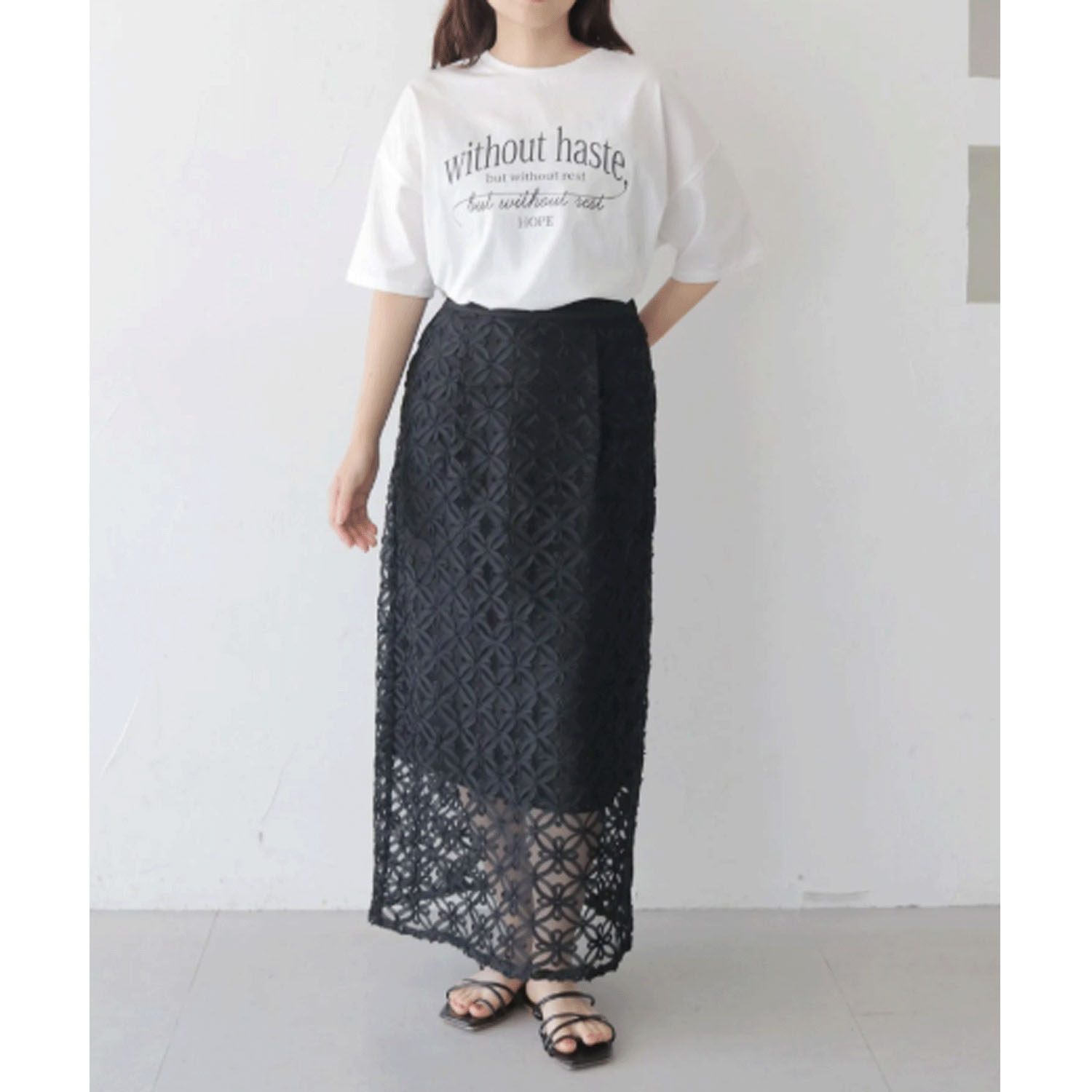 【Insta Live】vingtroisドライタッチコットンカーブロゴTシャツ - 画像11