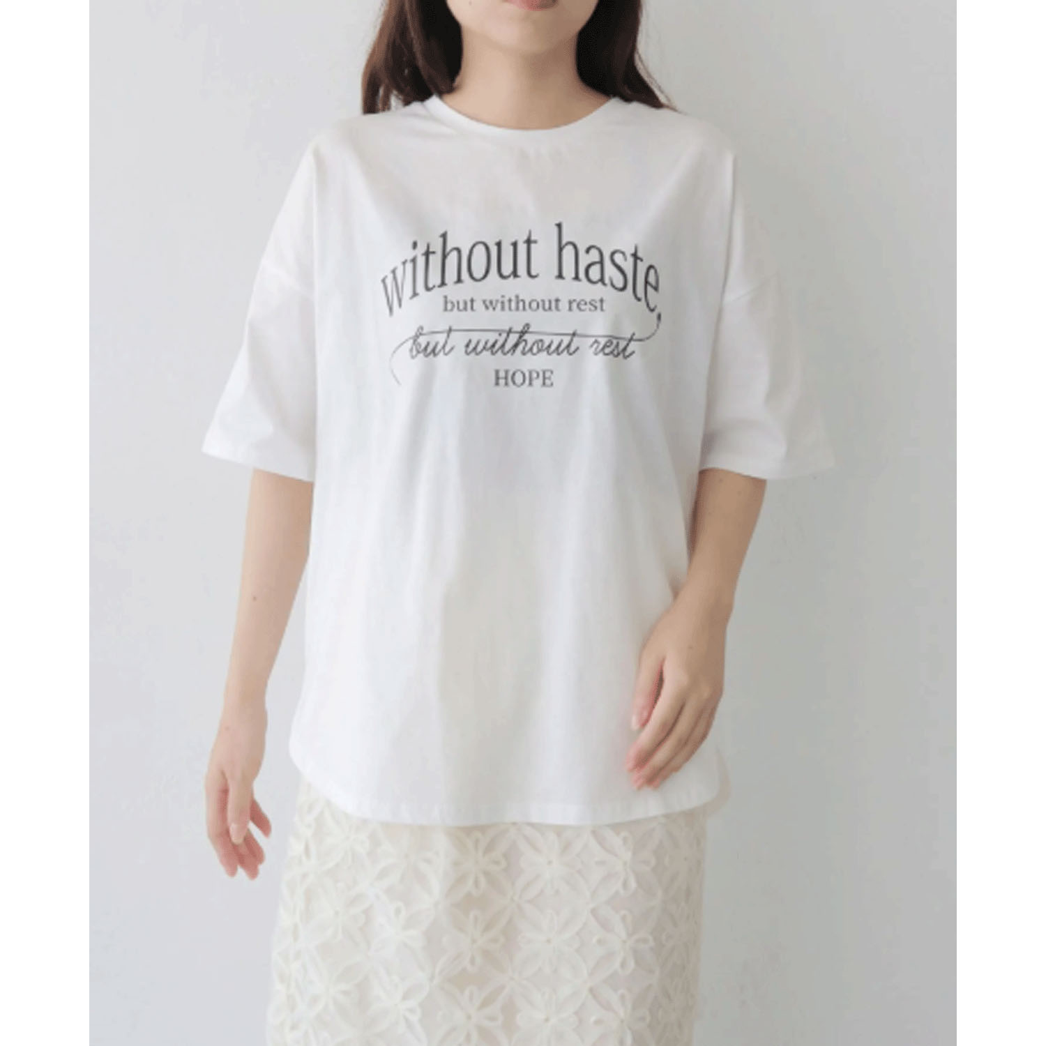 【Insta Live】vingtroisドライタッチコットンカーブロゴTシャツ - 画像3