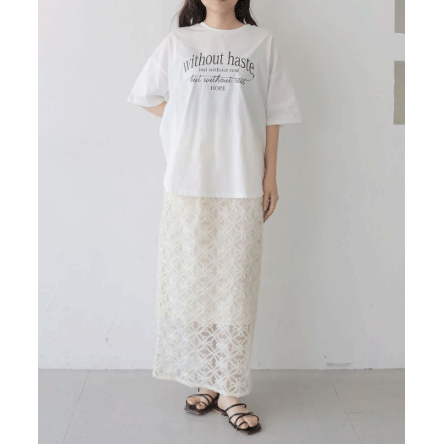 【Insta Live】vingtroisドライタッチコットンカーブロゴTシャツ - 画像7