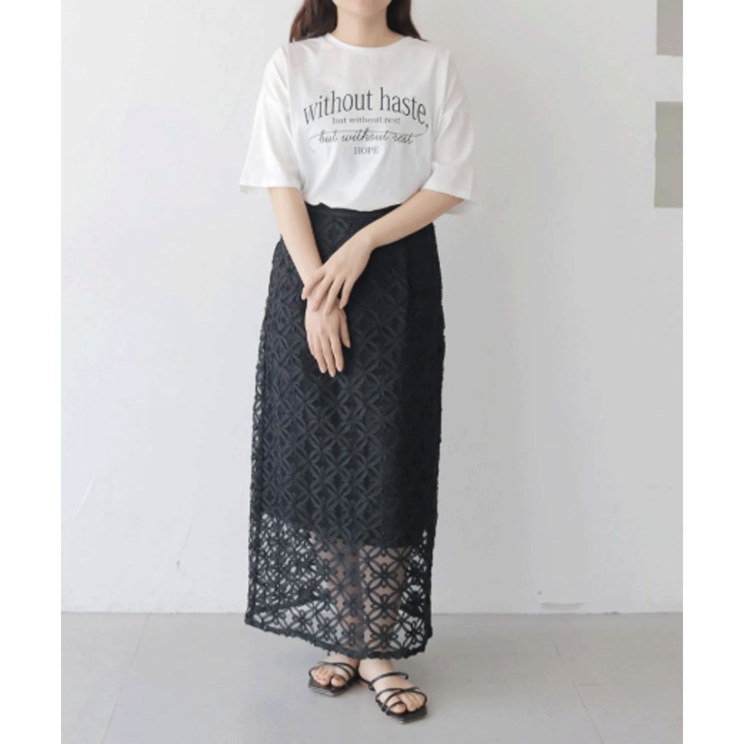 【Insta Live】vingtroisドライタッチコットンカーブロゴTシャツ - 画像10