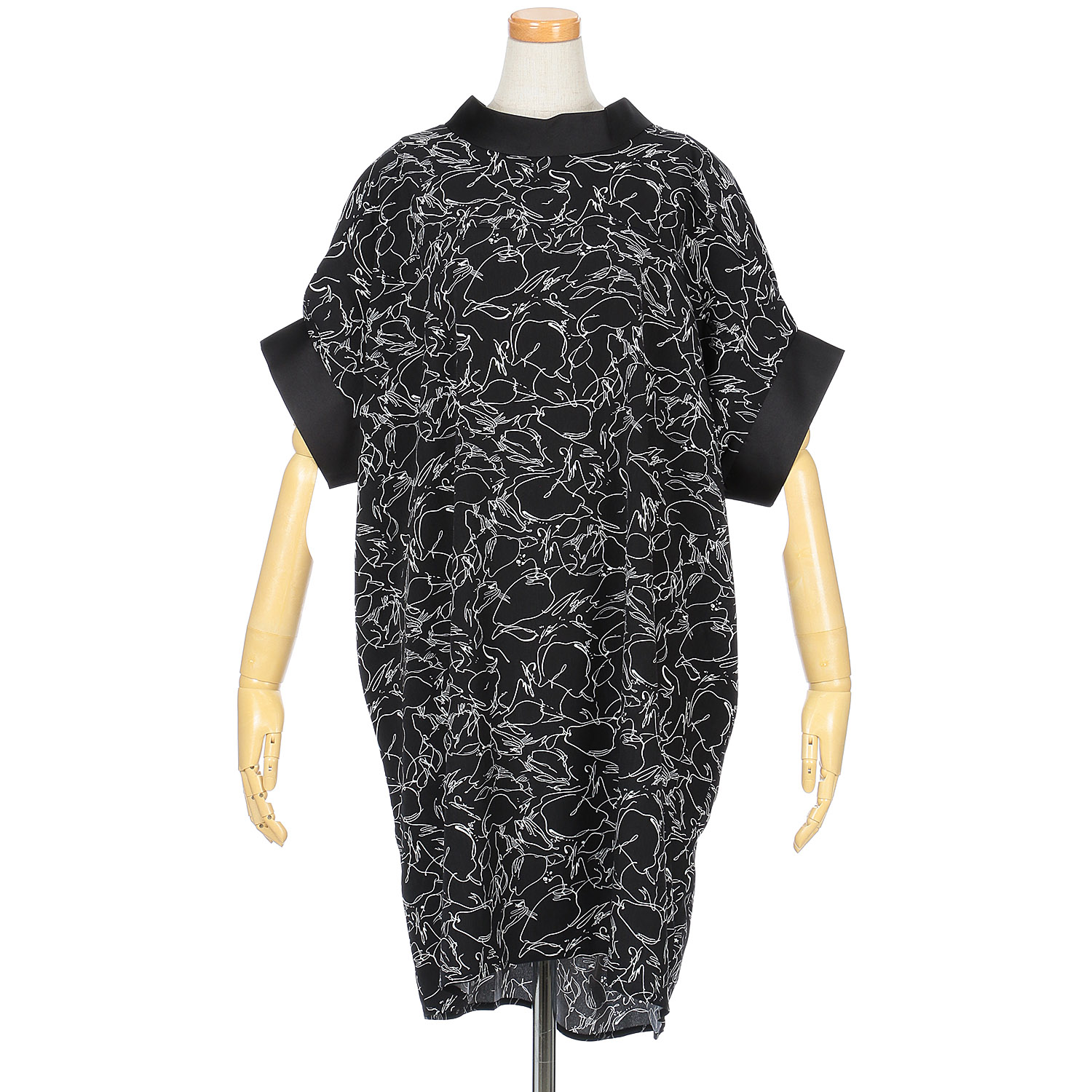 vingtrois  ウェーブボタンニュアンス柄ブラウス - 画像2