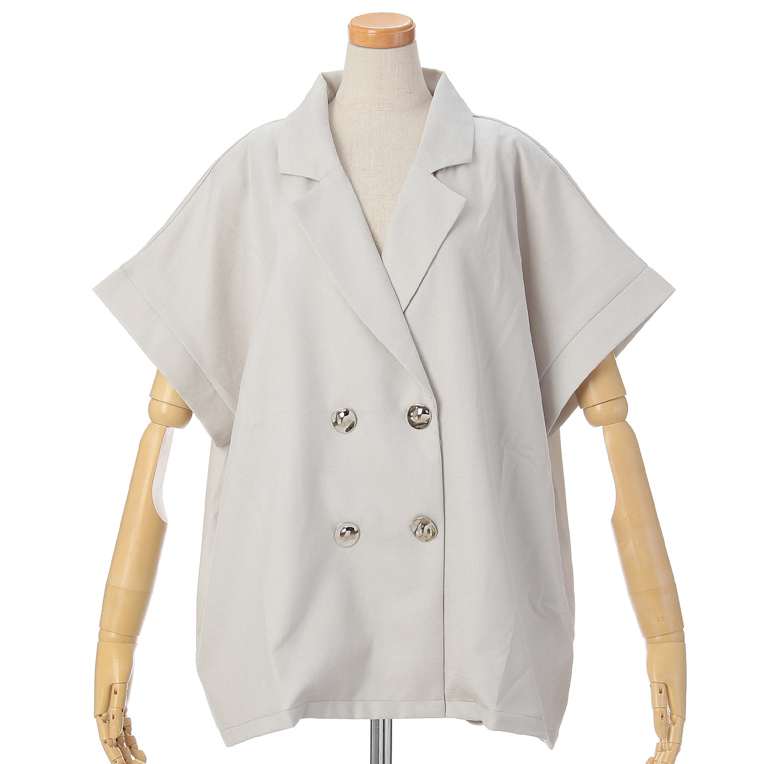 vingtrois 麻タッチ半袖ジャケット