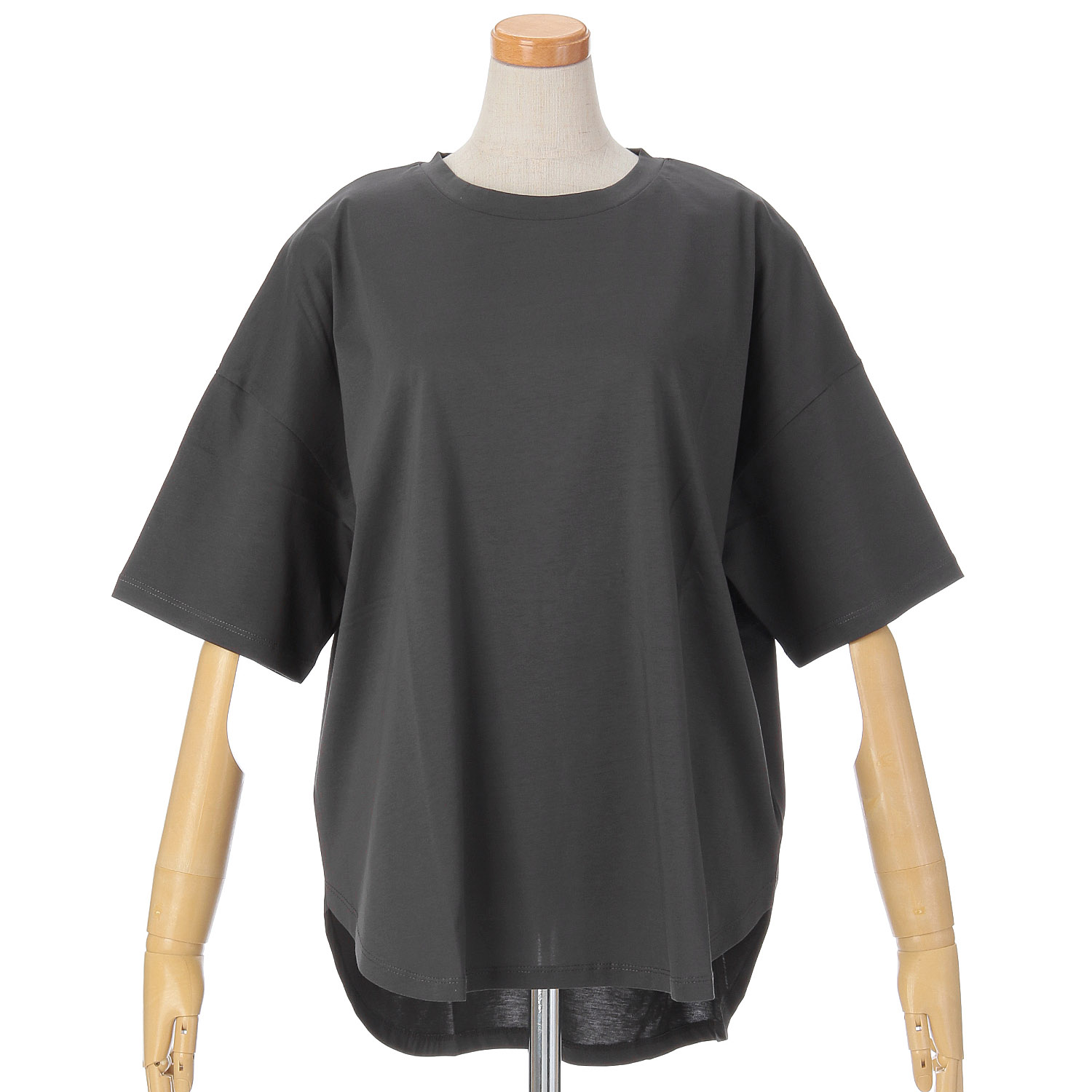 【Insta Live】vingtrois ドライタッチコットン裾ラウンドTシャツ - 画像3