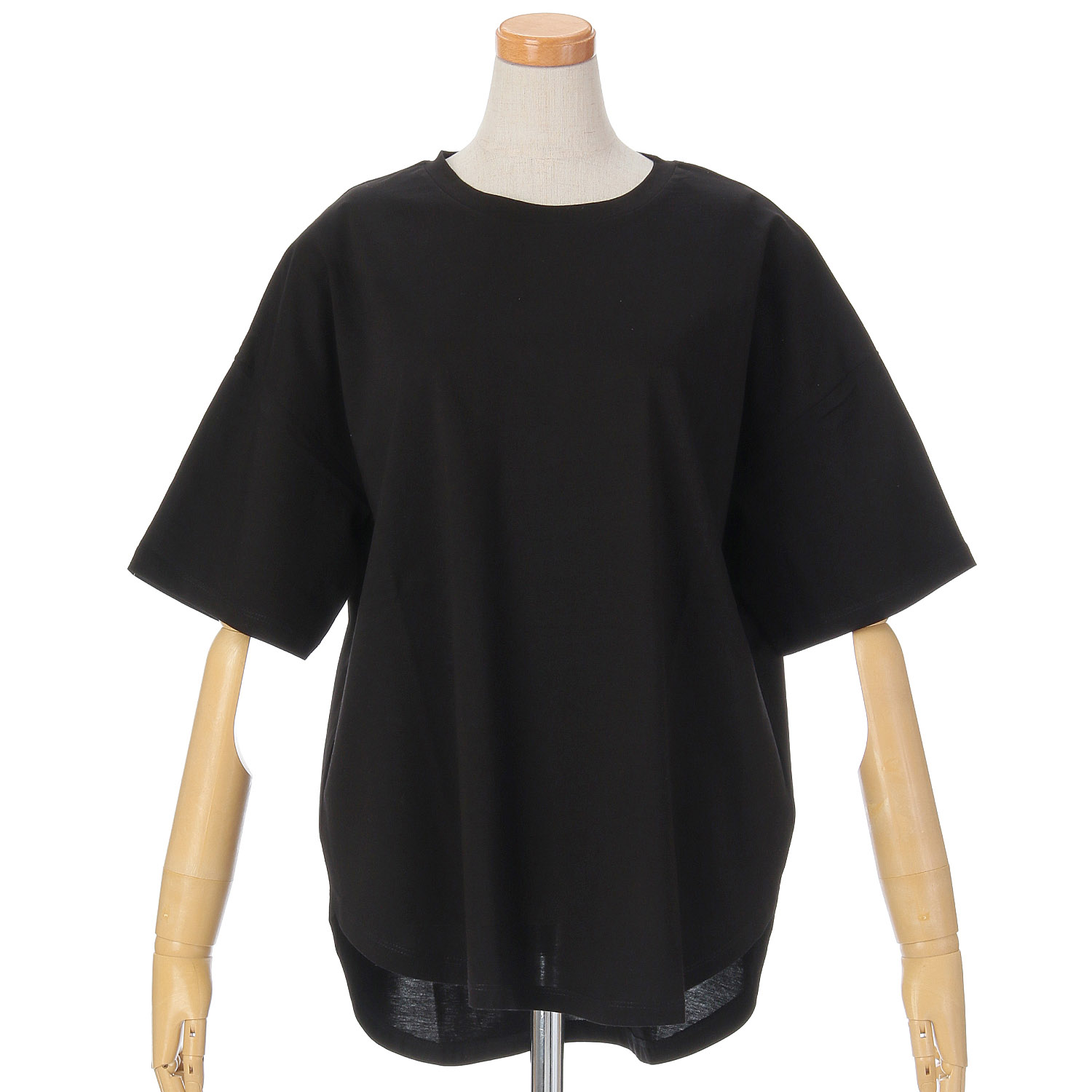 【Insta Live】vingtrois ドライタッチコットン裾ラウンドTシャツ - 画像4