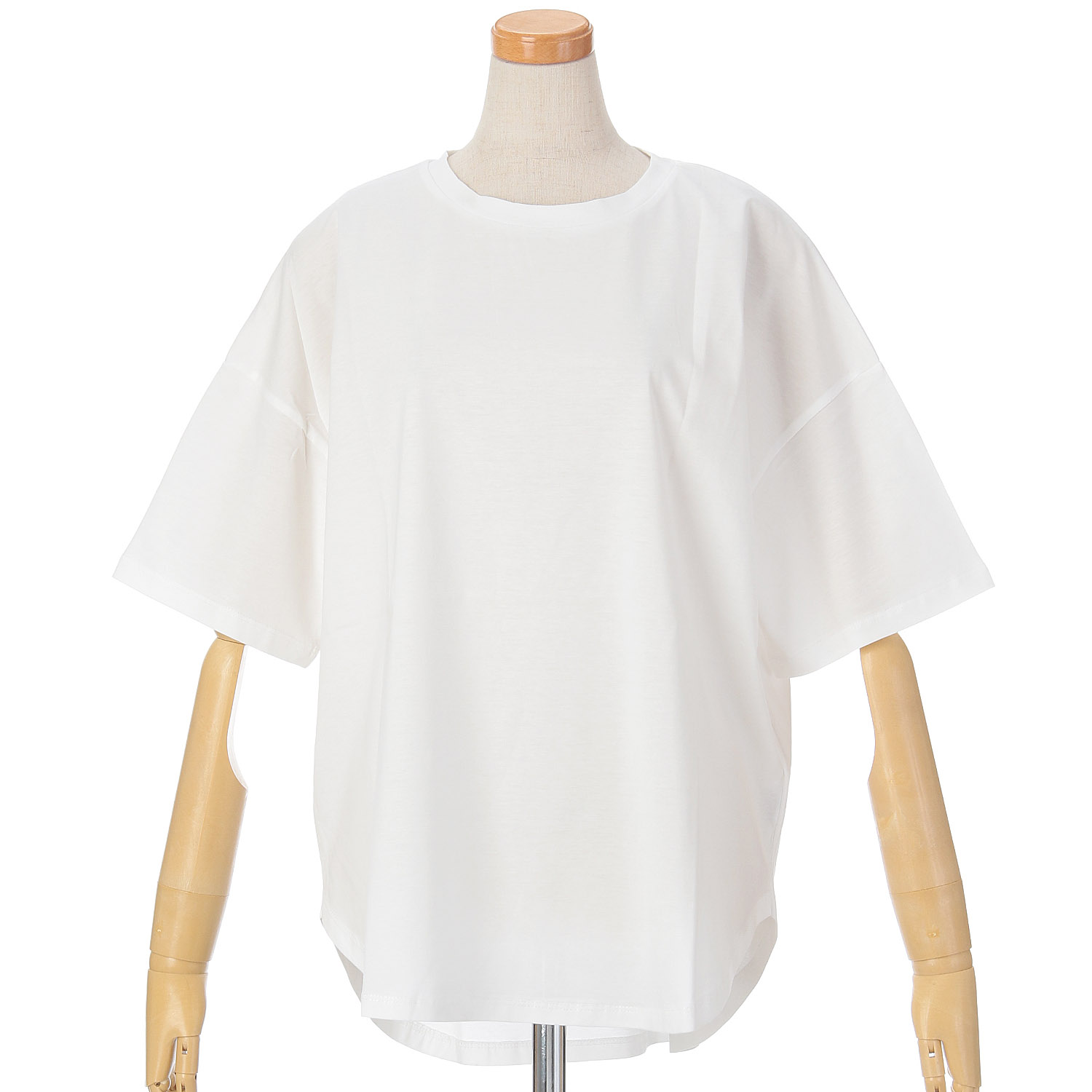 【Insta Live】vingtrois ドライタッチコットン裾ラウンドTシャツ - 画像6