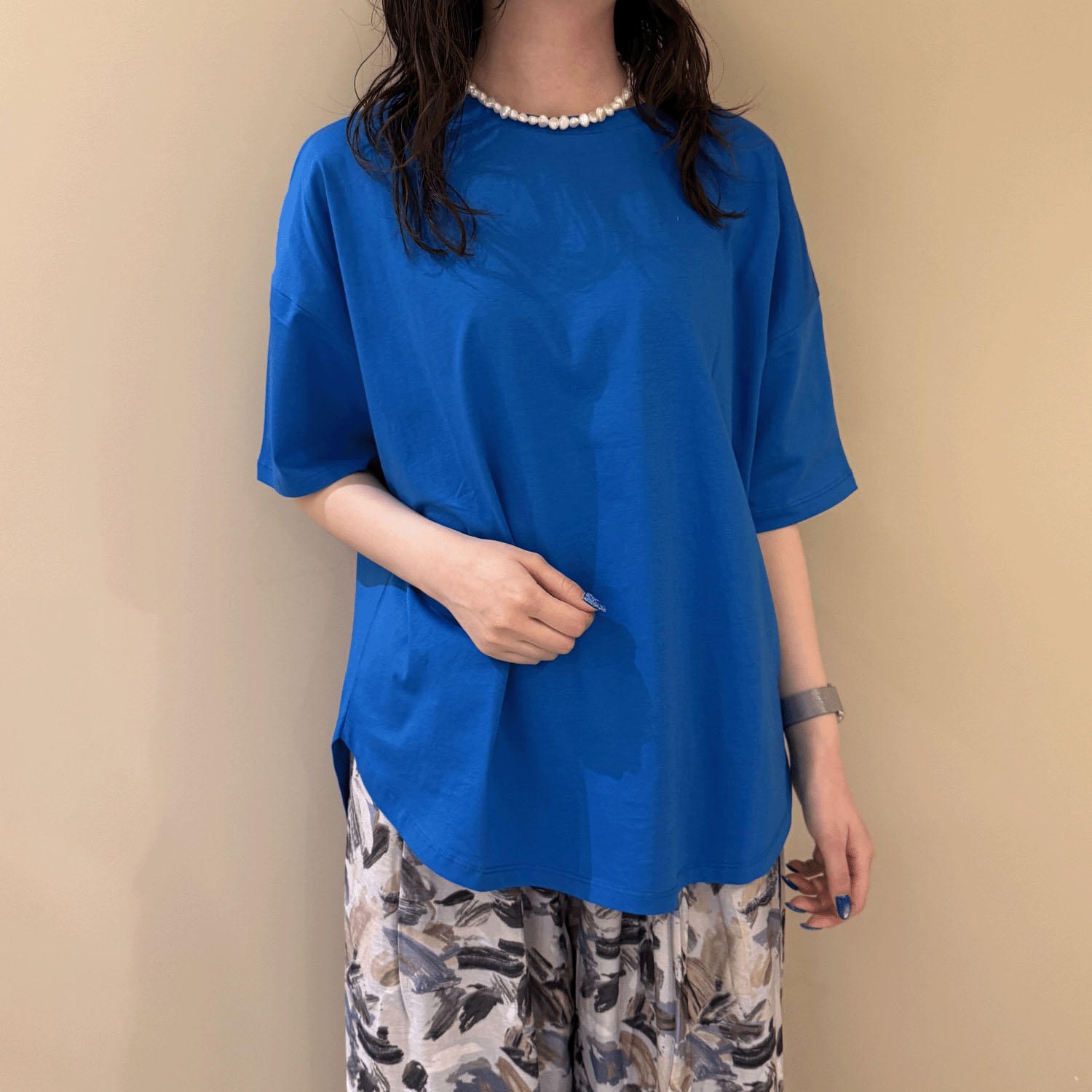 【Insta Live】vingtrois ドライタッチコットン裾ラウンドTシャツ - 画像10