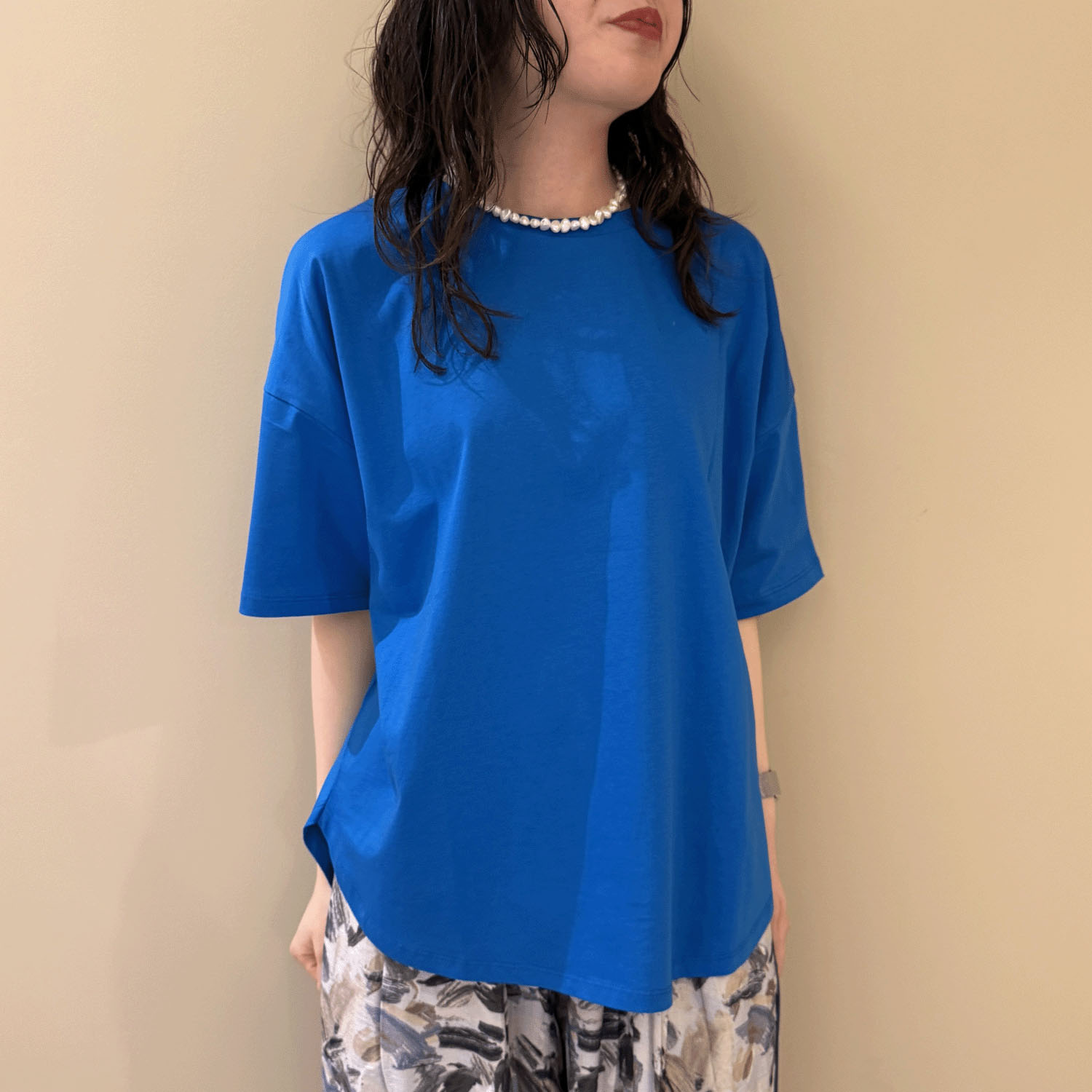 【Insta Live】vingtrois ドライタッチコットン裾ラウンドTシャツ