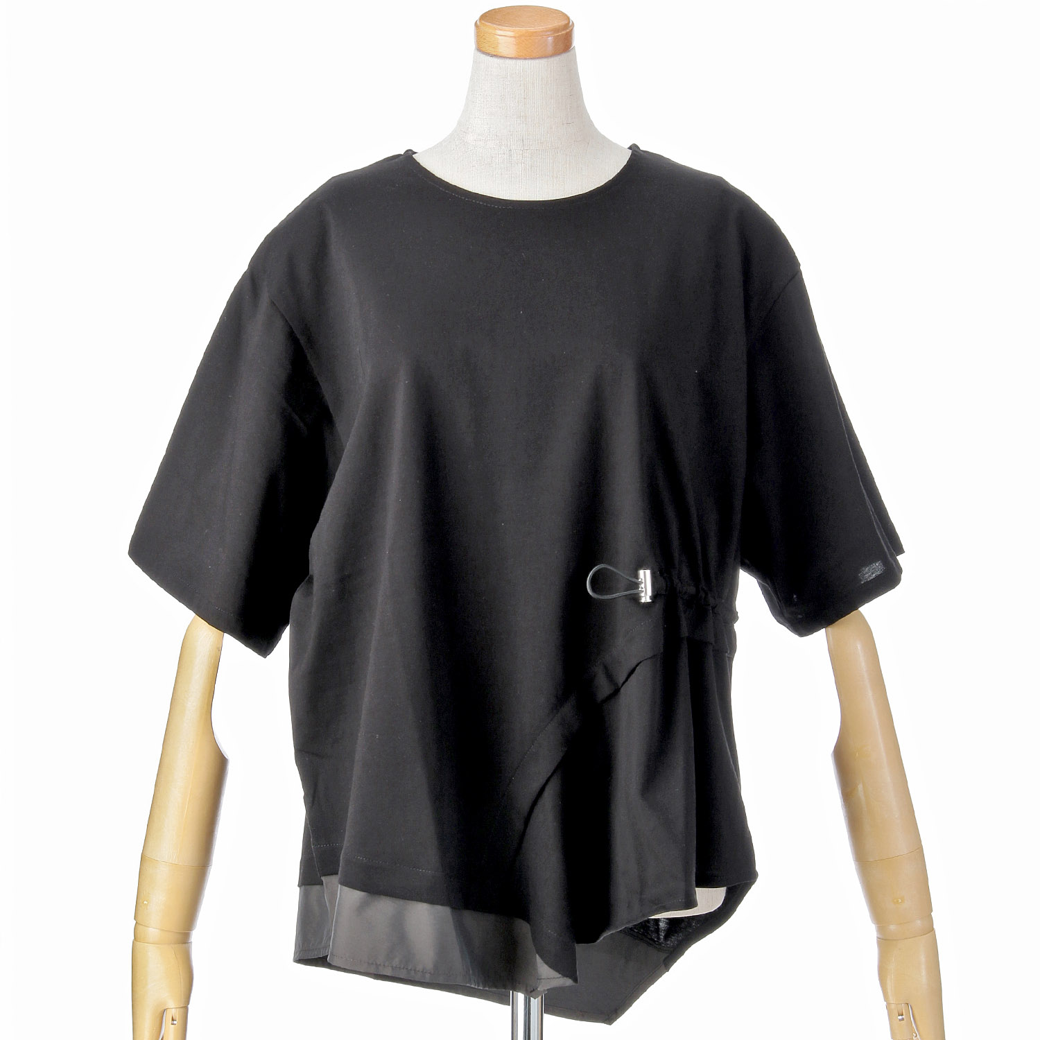 【Insta Live】vingtrois ドライタッチコットンアシメドロストTシャツ - 画像3