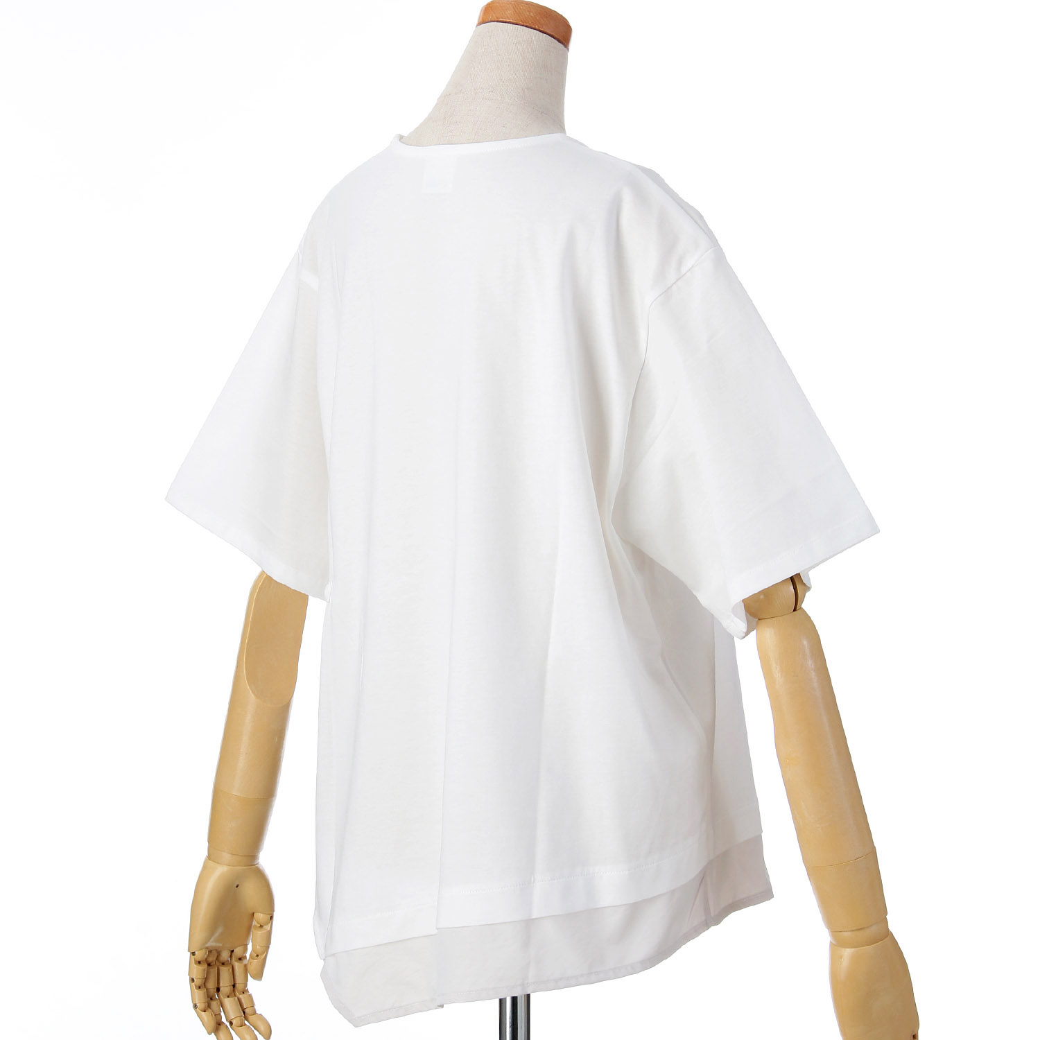 【Insta Live】vingtrois ドライタッチコットンアシメドロストTシャツ - 画像6