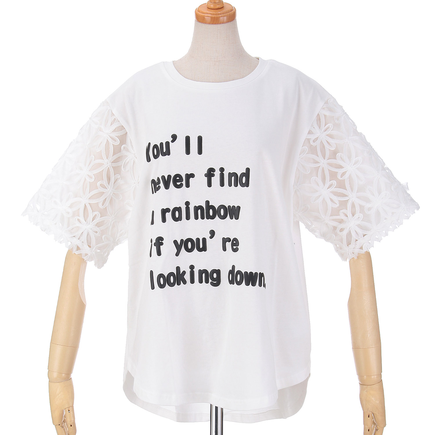 vingtrois テープ刺繍デザインロゴTシャツ - 画像7