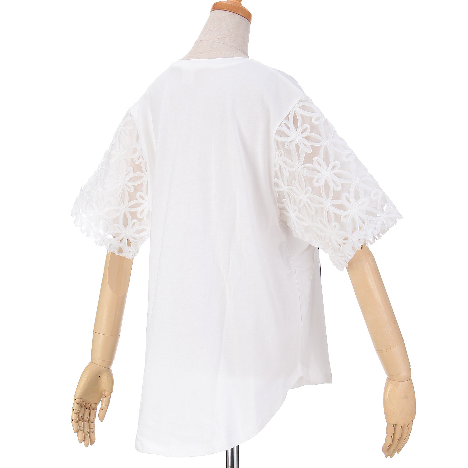 vingtrois テープ刺繍デザインロゴTシャツ - 画像9