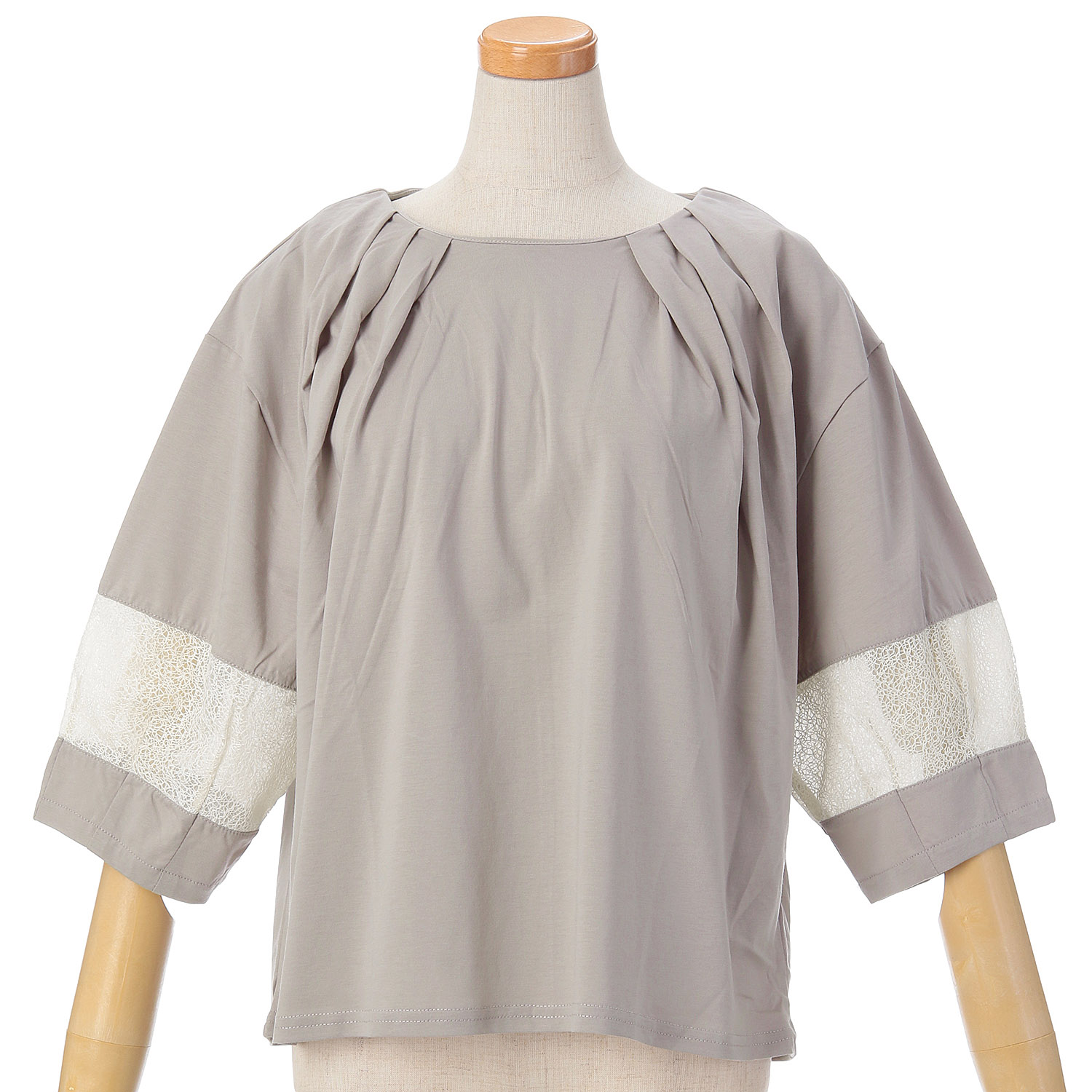 【Insta Live】vingtrois ドライタッチコットンランタンスリーブプルオーバー - 画像2