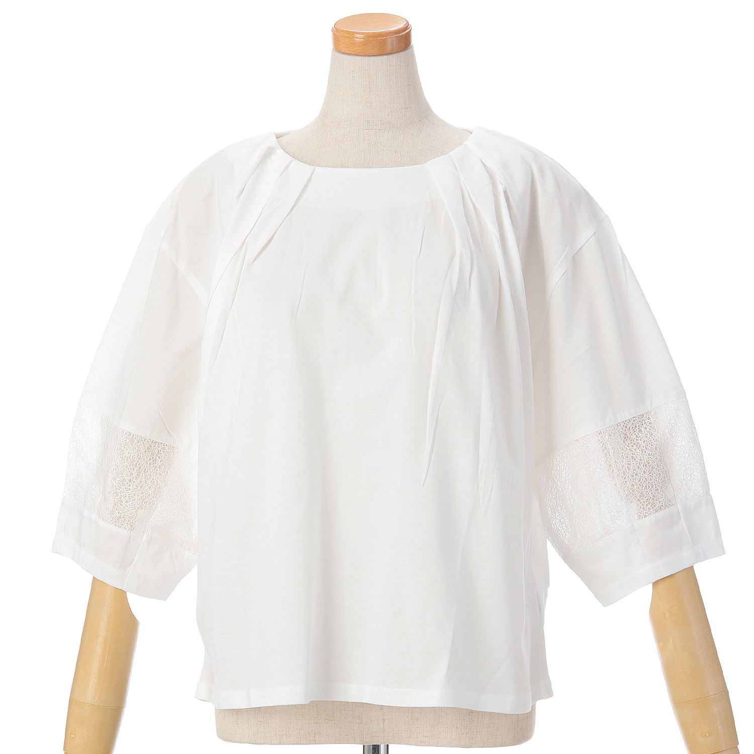 【Insta Live】vingtrois ドライタッチコットンランタンスリーブプルオーバー