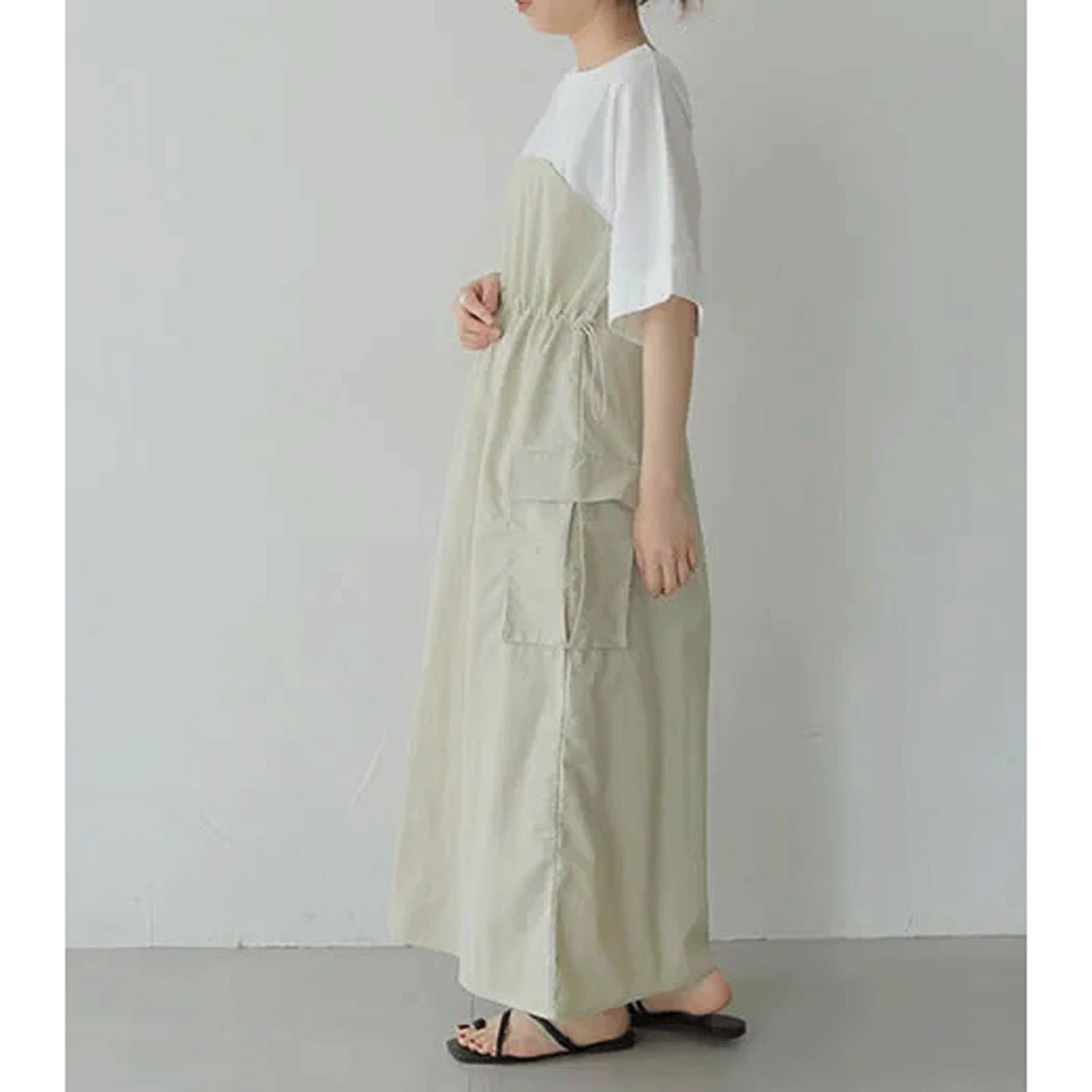 【InstaLive】Vingtrois 異素材ドッキングワンピース - 画像5