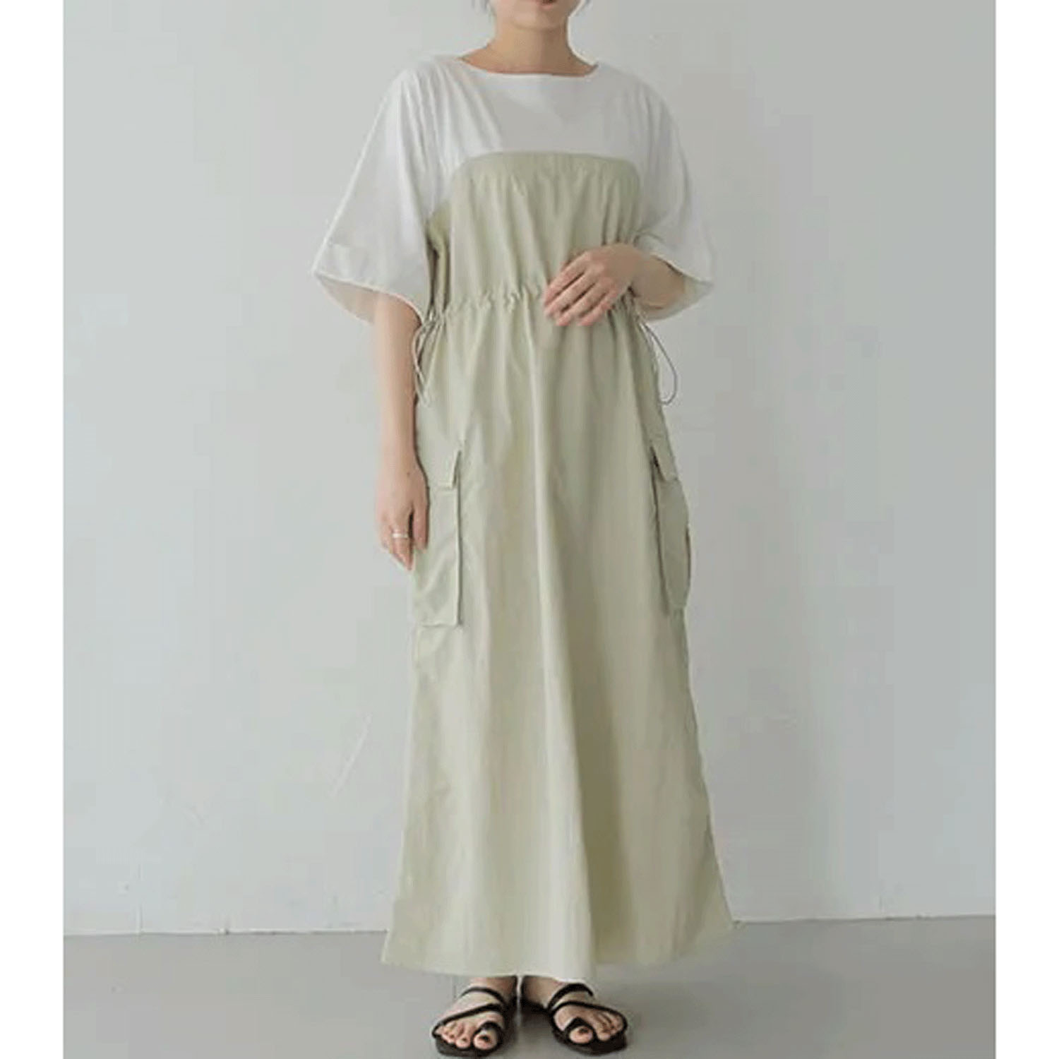 【InstaLive】Vingtrois 異素材ドッキングワンピース