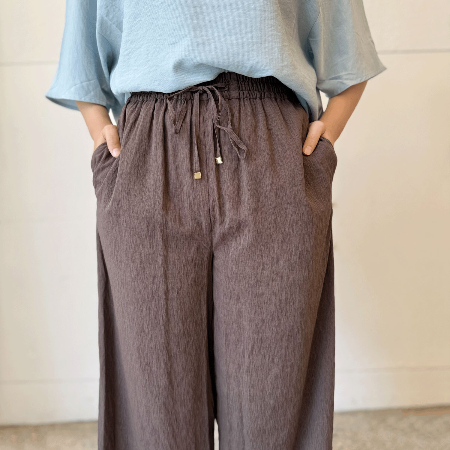 【InstaLive】Emilyan 麻調シアーボイルパンツ - 画像2