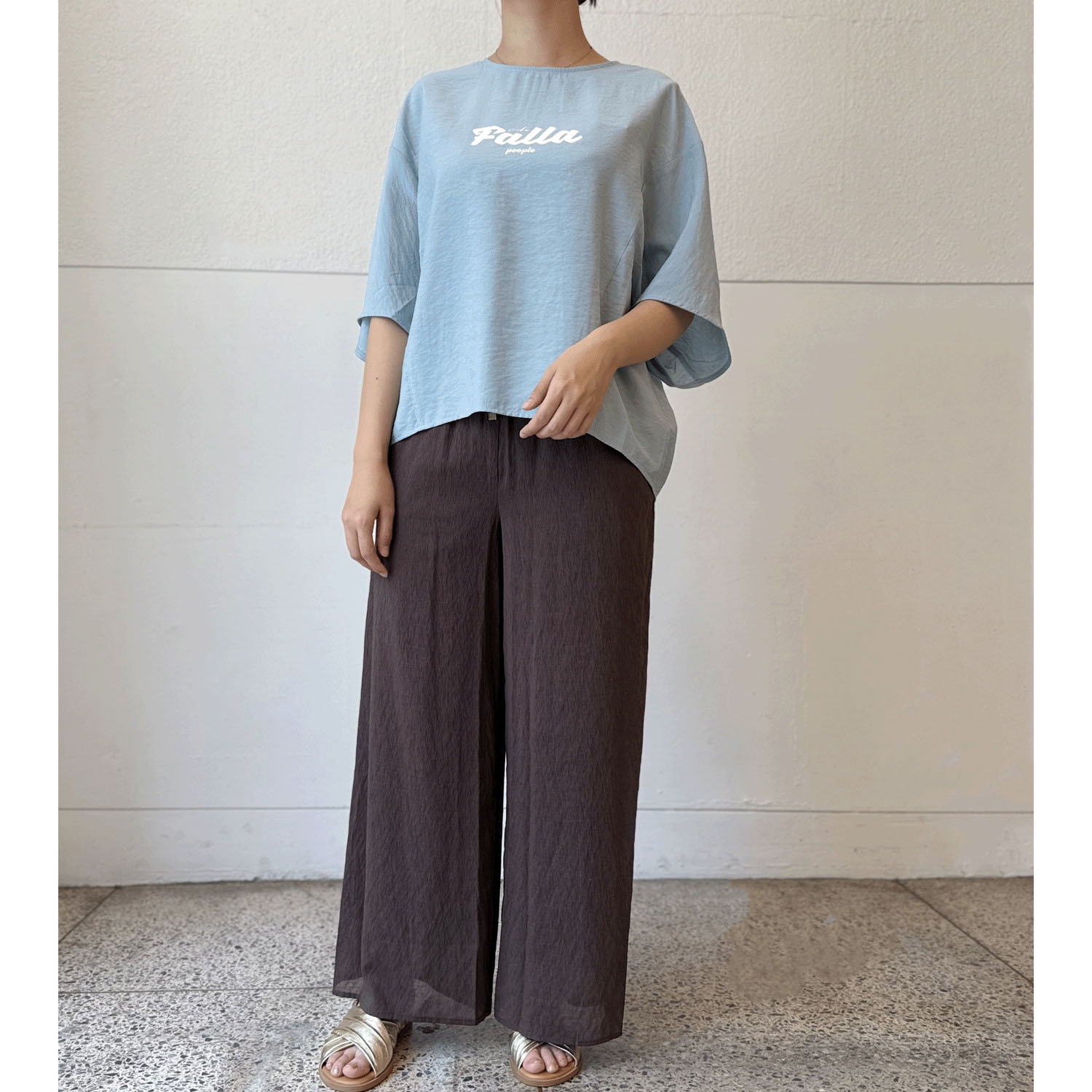 【InstaLive】Emilyan 麻調シアーボイルパンツ - 画像5