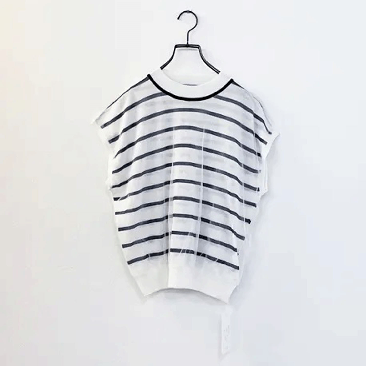 vingtrois チュール重ね着ボーダープルオーバー - 画像8