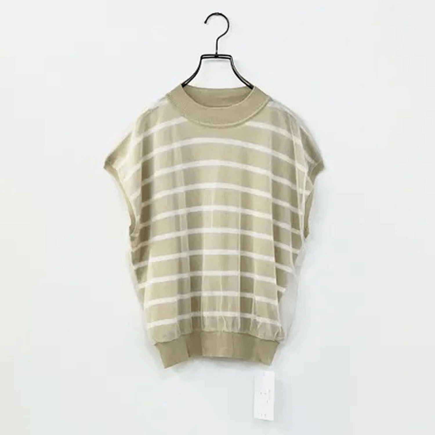 vingtrois チュール重ね着ボーダープルオーバー - 画像9