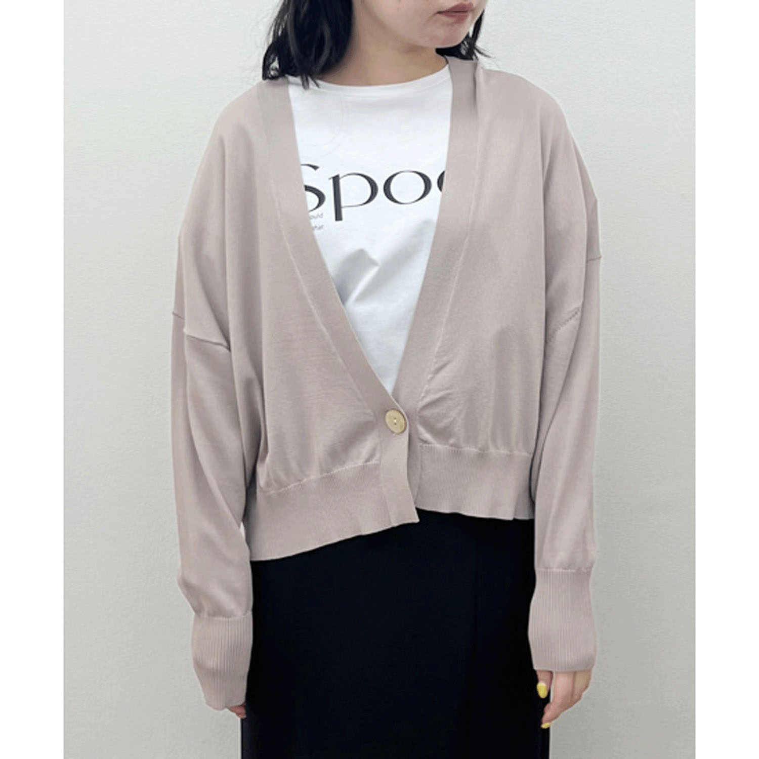 【InstaLive】vingtrois ショートドルマン風ニットカーデ - 画像3