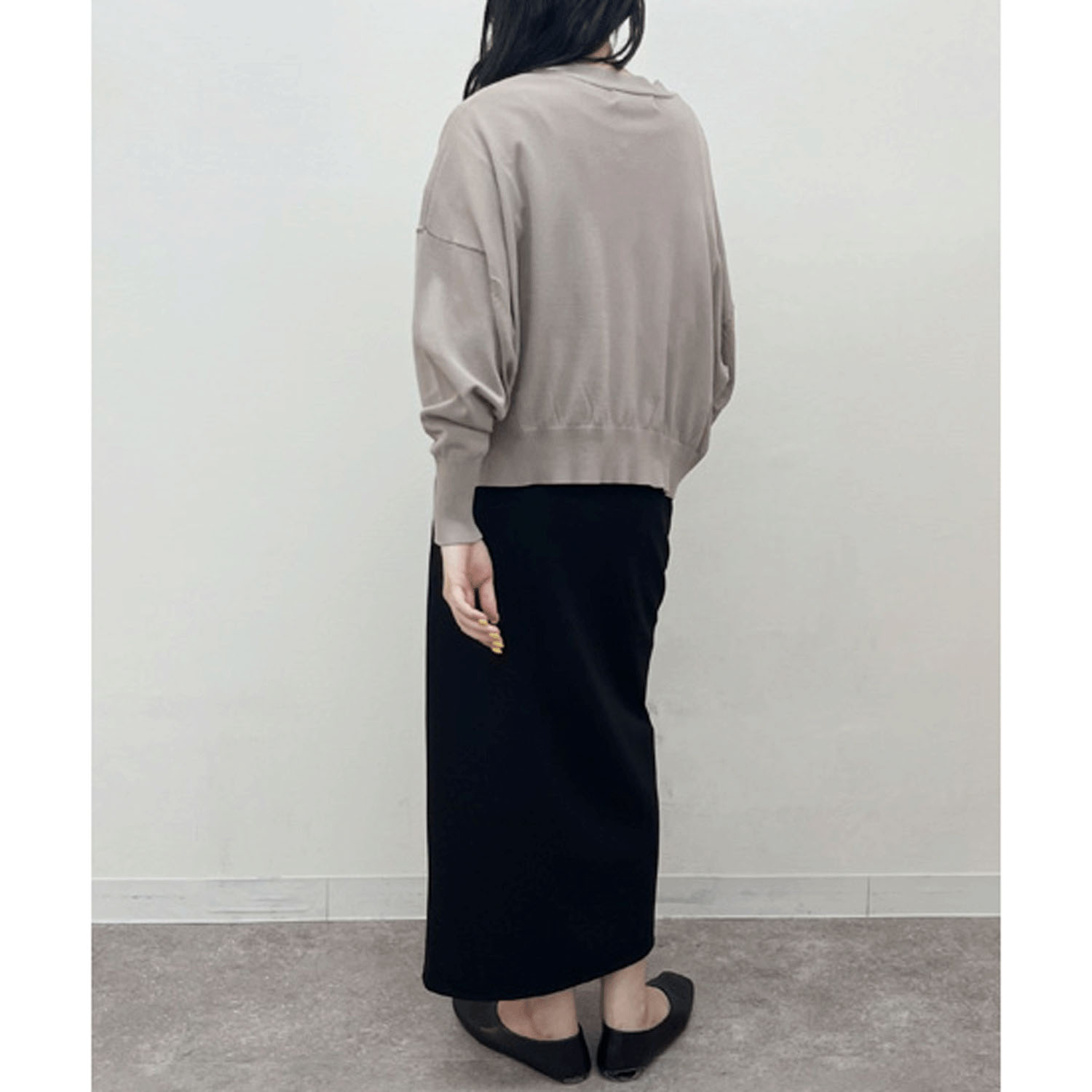 【InstaLive】vingtrois ショートドルマン風ニットカーデ - 画像7