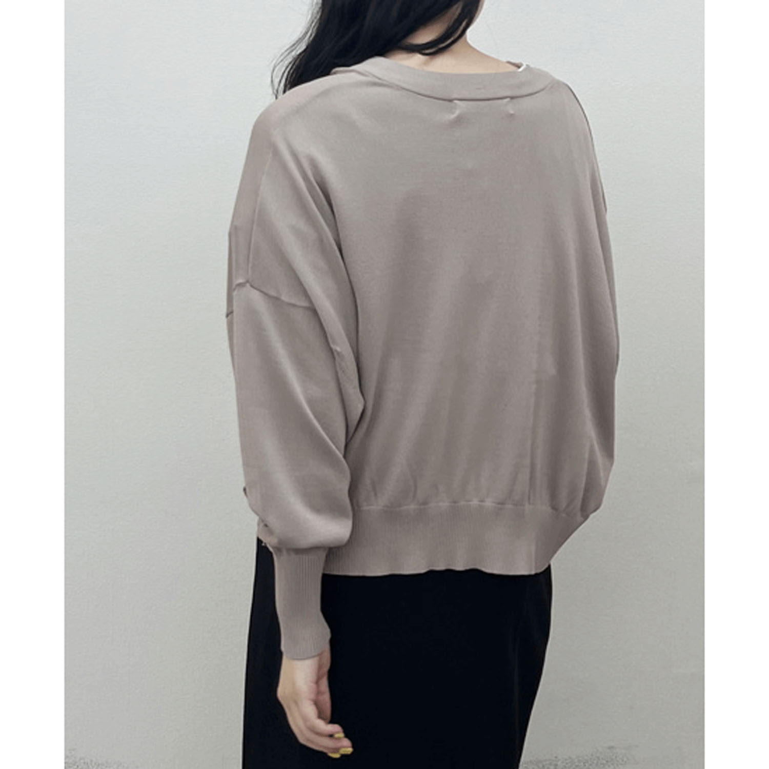 【InstaLive】vingtrois ショートドルマン風ニットカーデ - 画像10