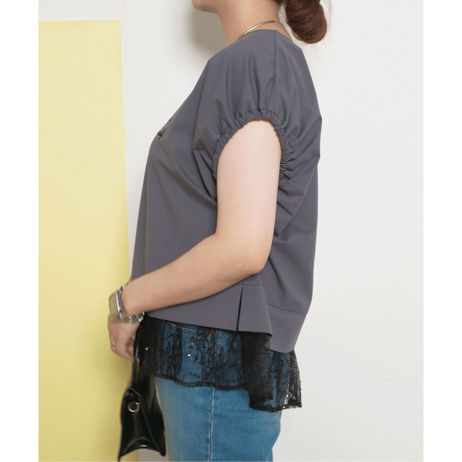 Palm Riche レイヤードライクレースTシャツ - 画像26