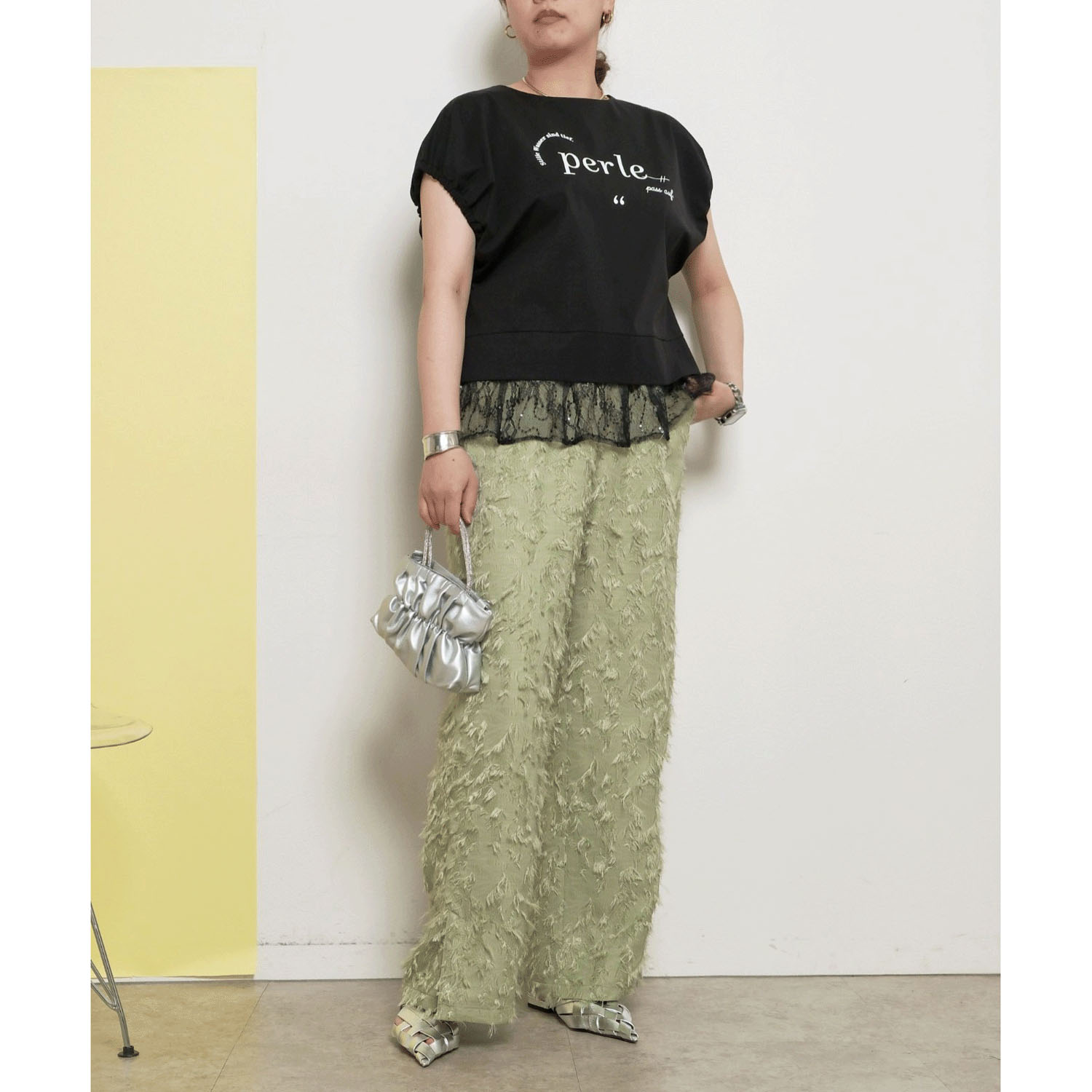 Palm Riche レイヤードライクレースTシャツ - 画像36