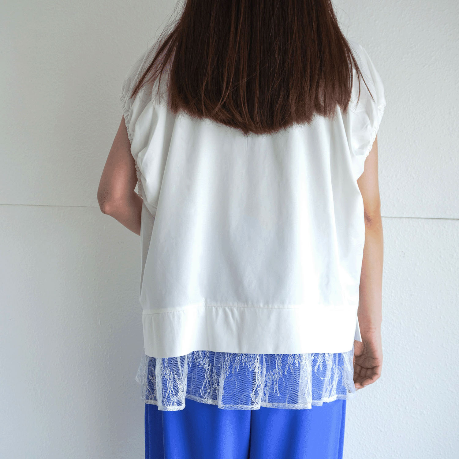 Palm Riche レイヤードライクレースTシャツ - 画像7