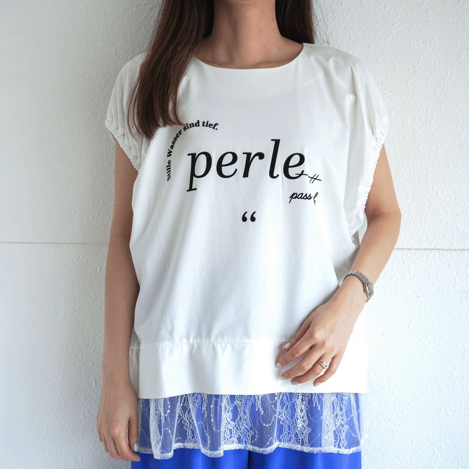 Palm Riche レイヤードライクレースTシャツ