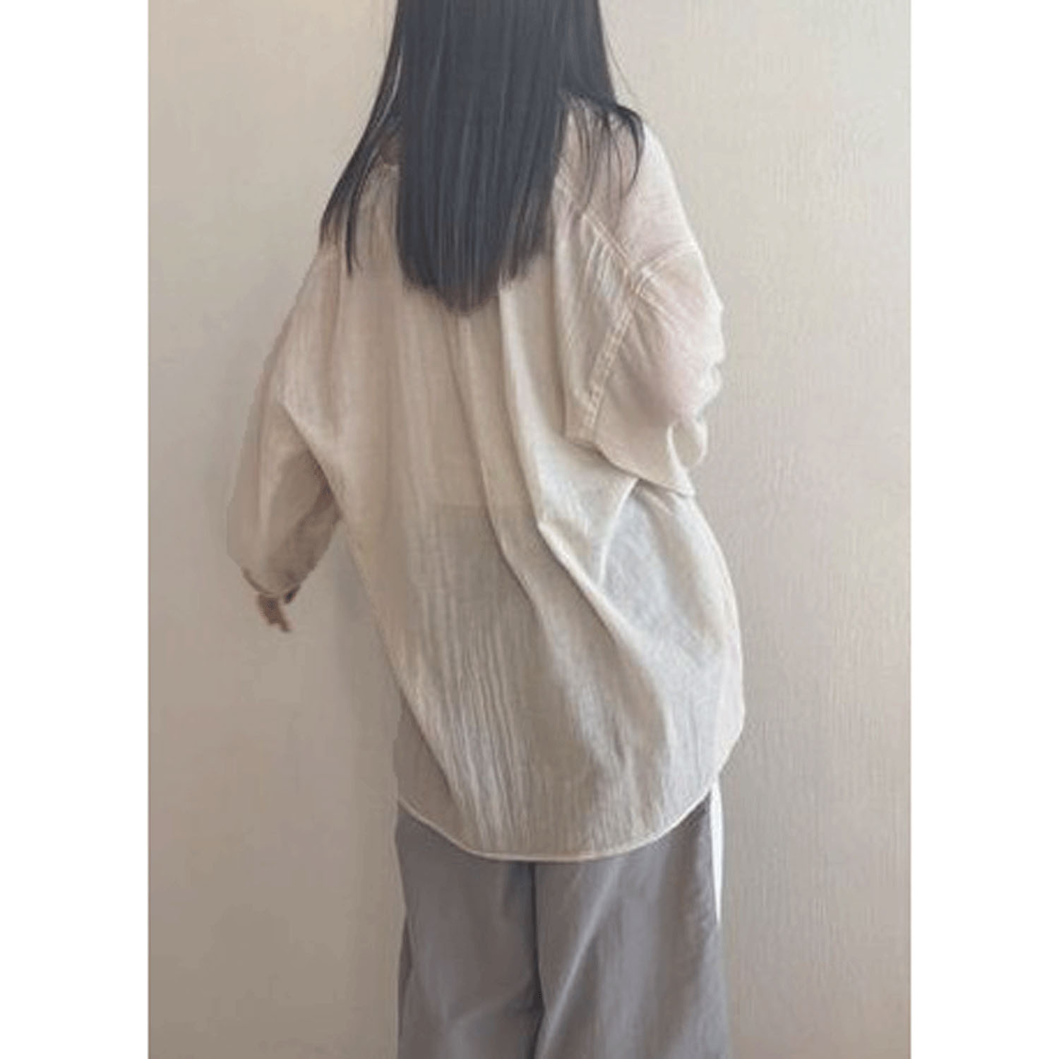 ザンパ 7分袖バンドカラーブラウス - 画像7