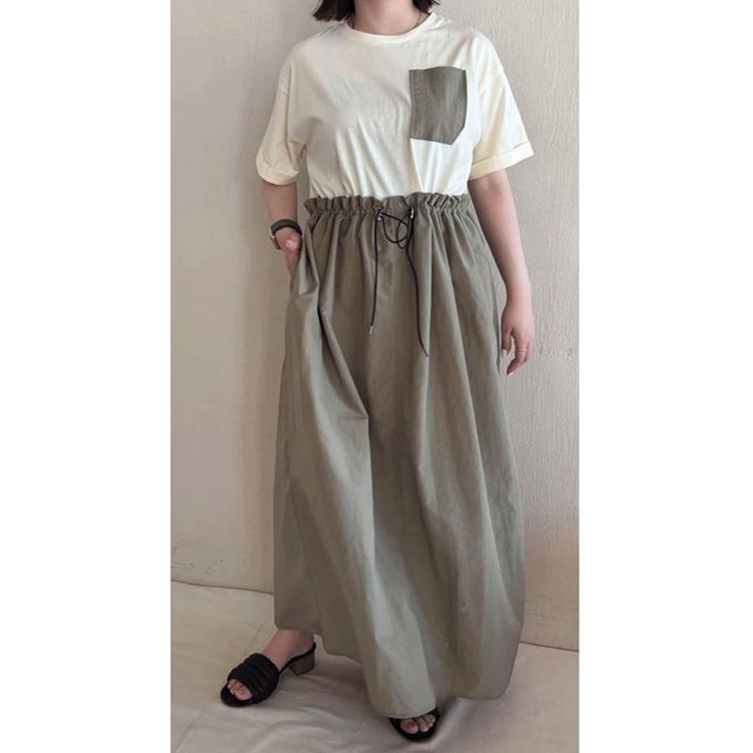 ザンパ 別地切替ドロストワンピース - 画像4