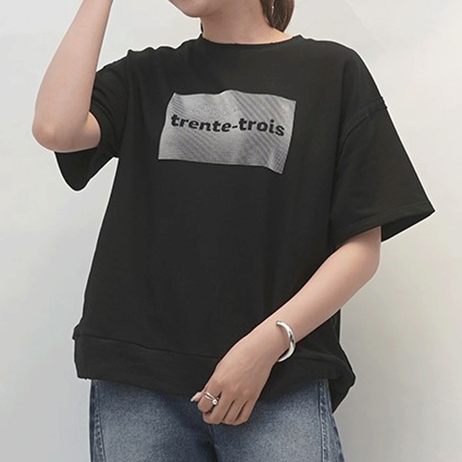 33℃ ラバーブラシプリントダメージ加工 Tシャツ - 画像11
