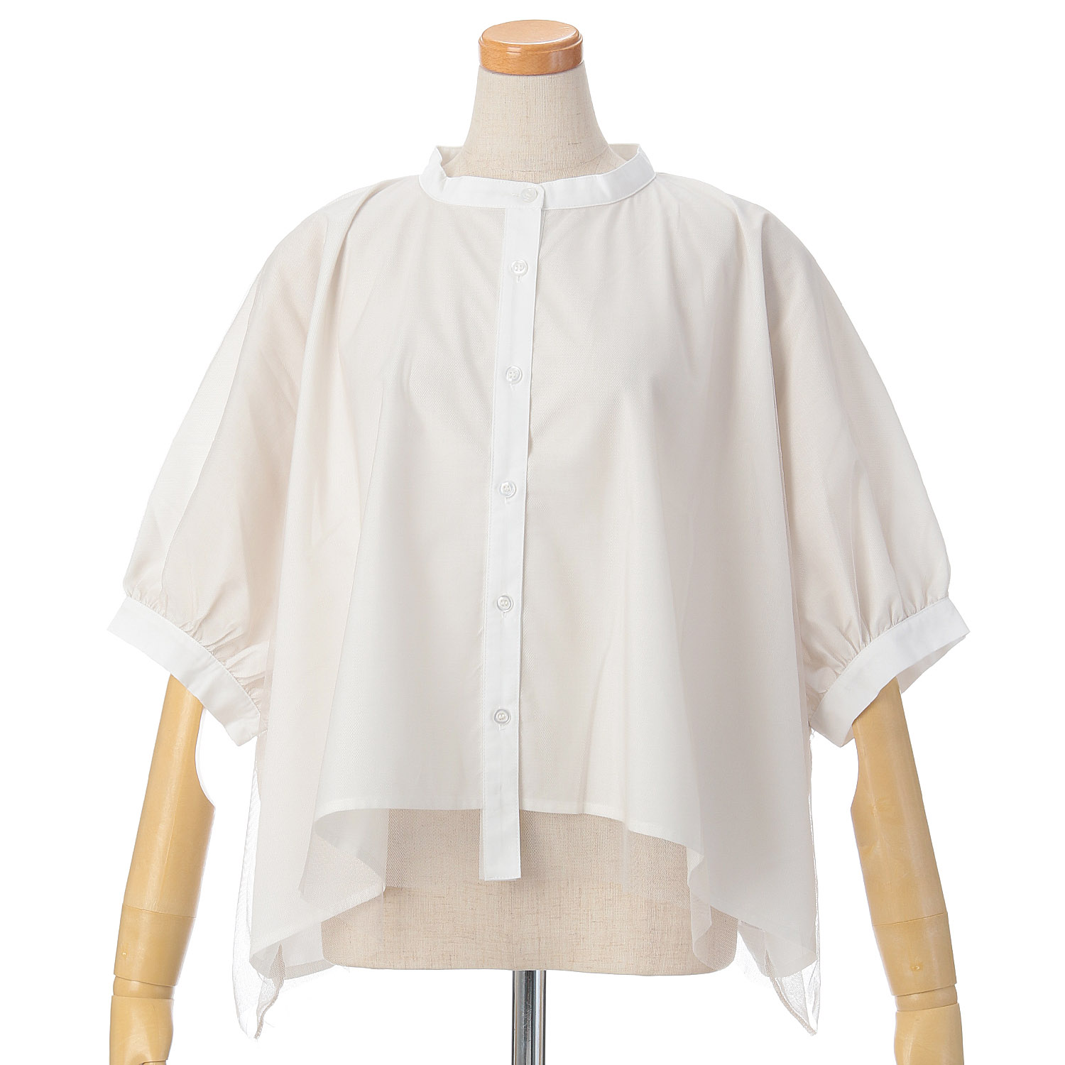 vingtrois ショートチュール重ねシャツ - 画像3