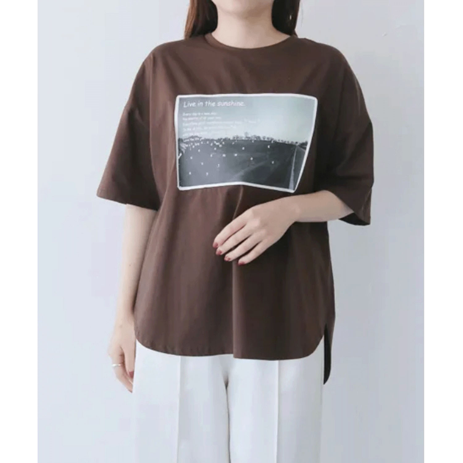 【Insta Live】vingtrois ドライタッチコットンテキストフォトT