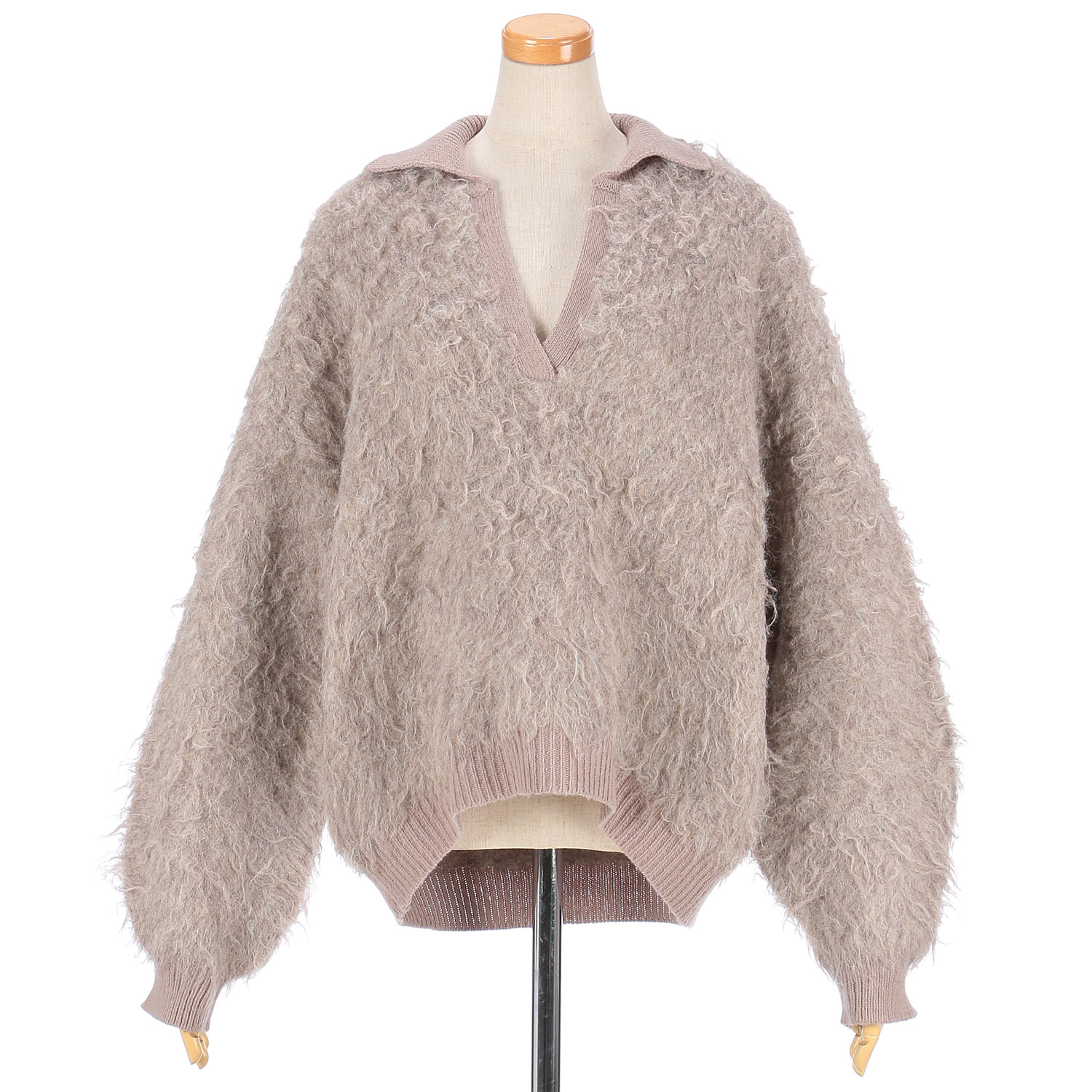 【Insta Live】vingtrois シャギー起毛ポロニット - 画像21