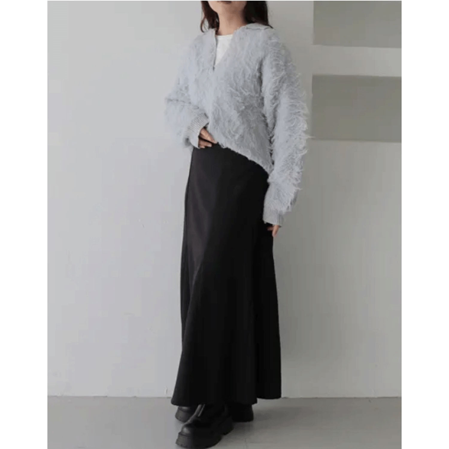 【Insta Live】vingtrois シャギー起毛ポロニット - 画像7