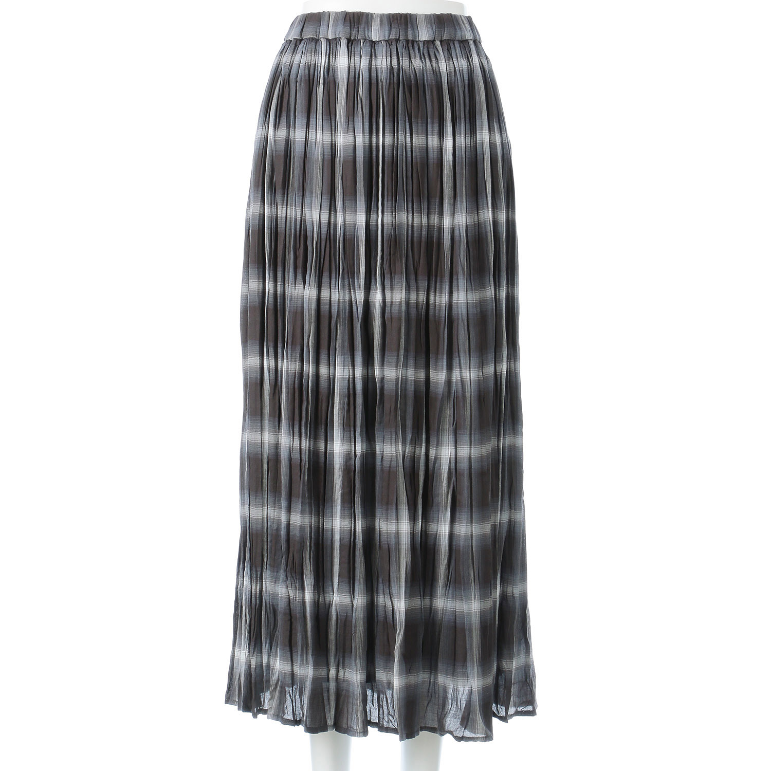 Emilyanシアーオンブレチェックスカート - 画像2