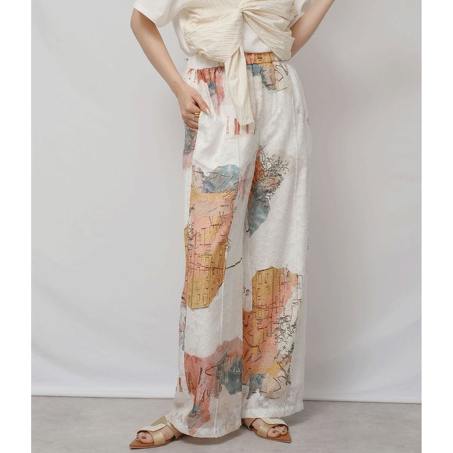 Palm Riche 風景アート柄パンツ - 画像7