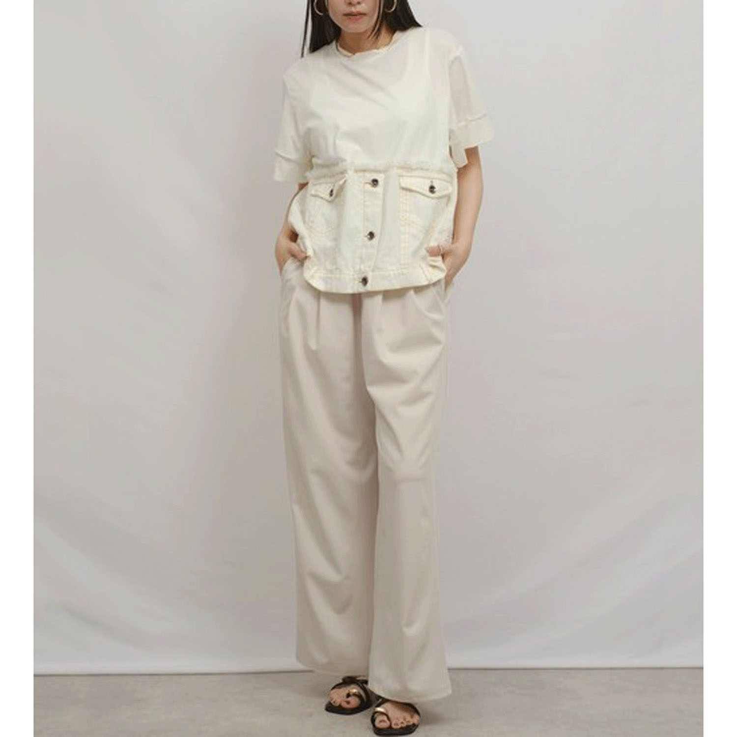 Palm Riche デニムドッキングトップス - 画像7