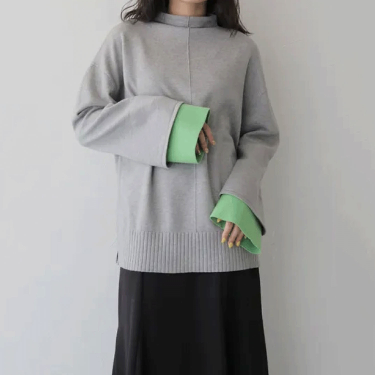 【Insta Live】vingtrois 袖配色プルオーバー - 画像2