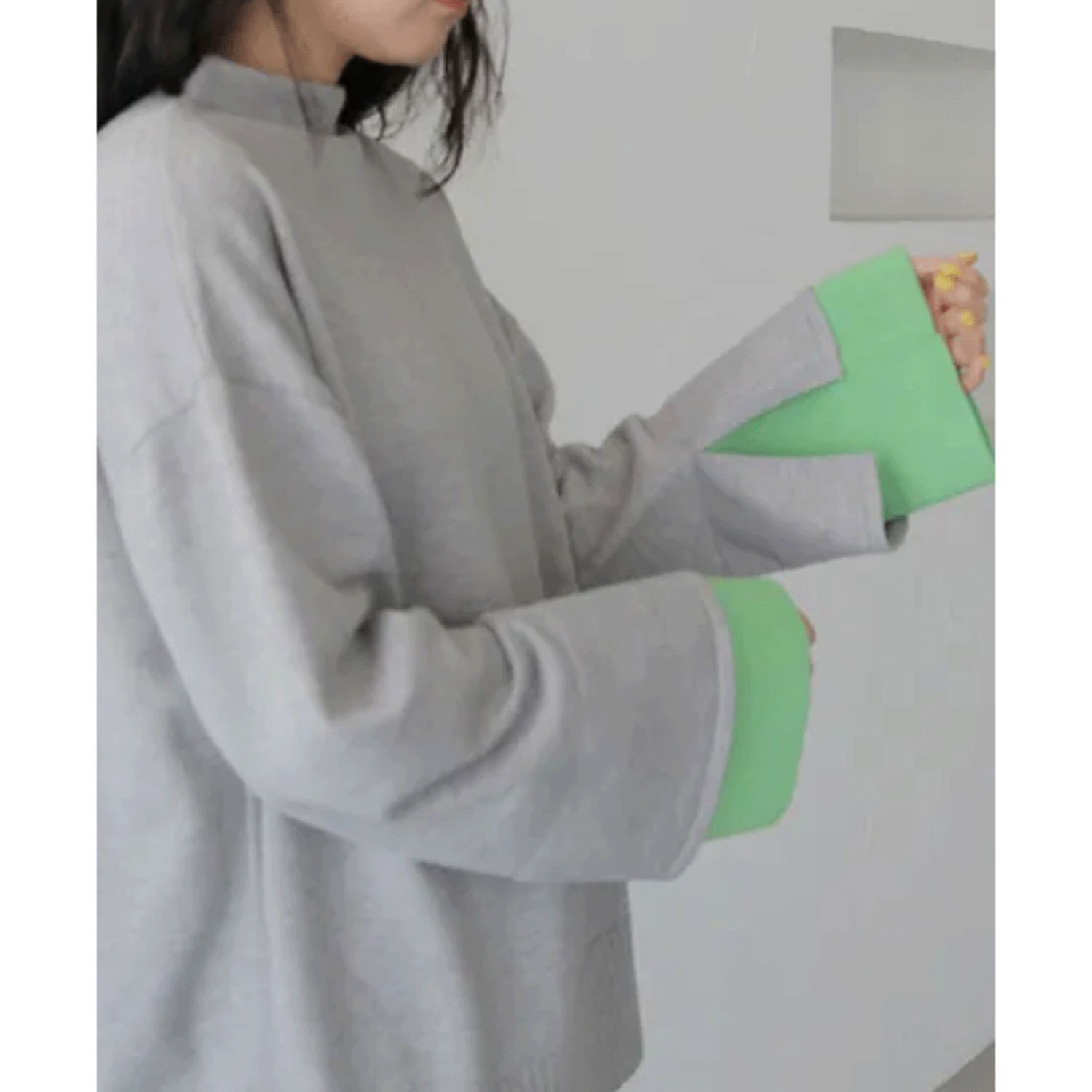 【Insta Live】vingtrois 袖配色プルオーバー - 画像6